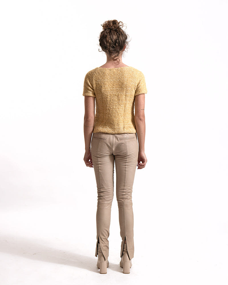 DOMBEYA top in Yellow made by AYNI