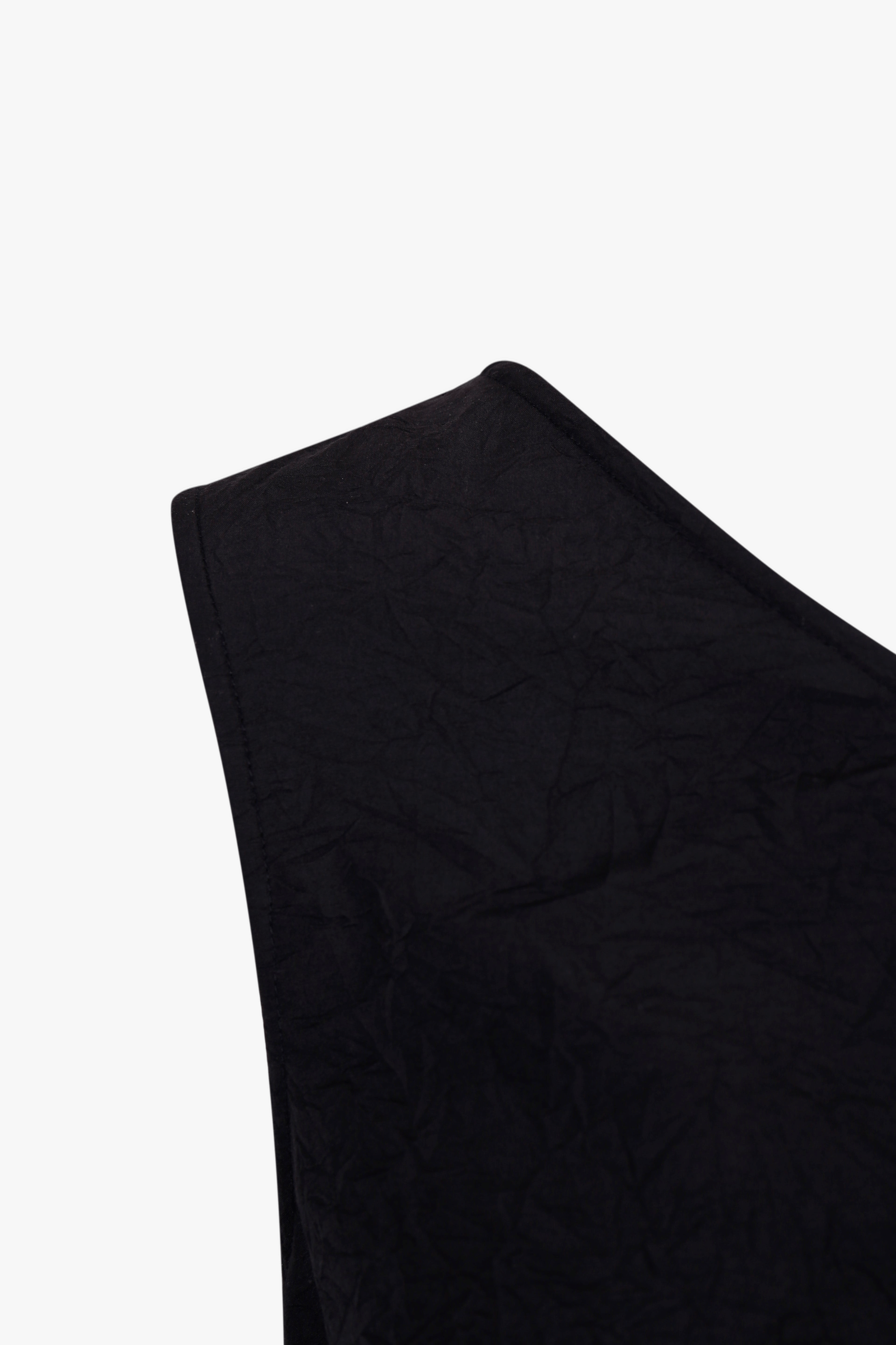 BLACK TEXTURED DRAPED MINI DRESS made by YIBRI