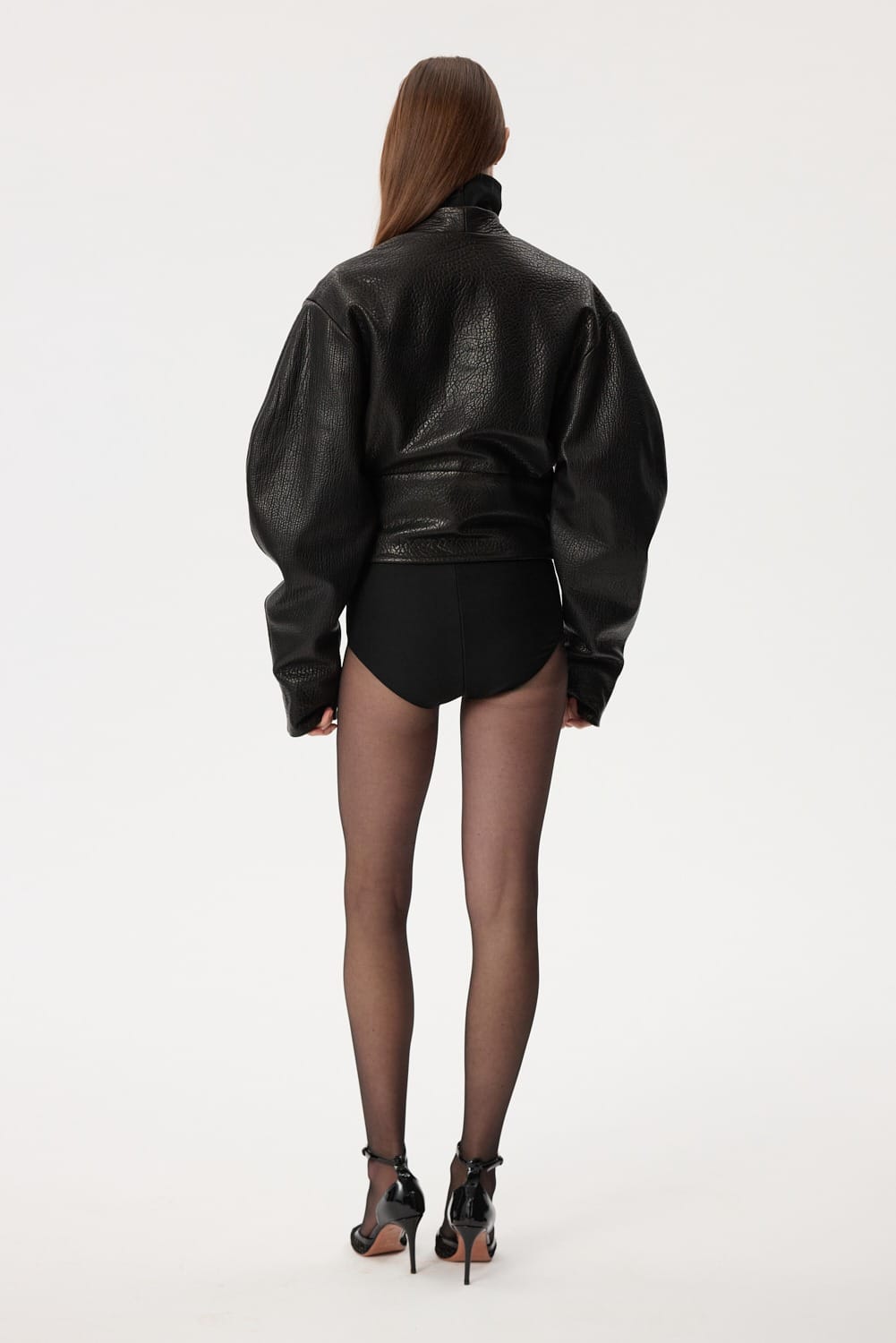 Short Leather Jacket made by YAVORSKA