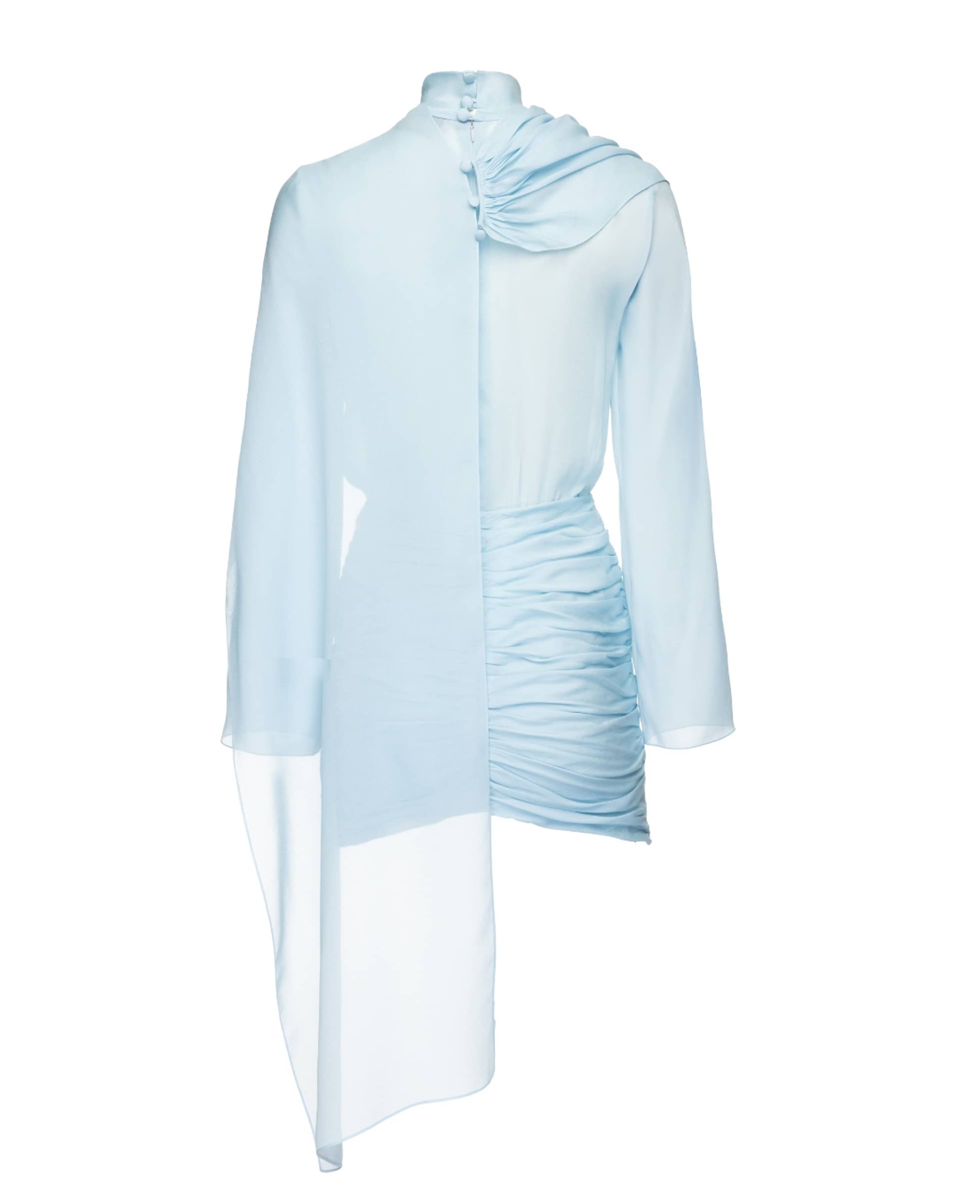 Draped Silk Mini Dress made by Maria Kokhia