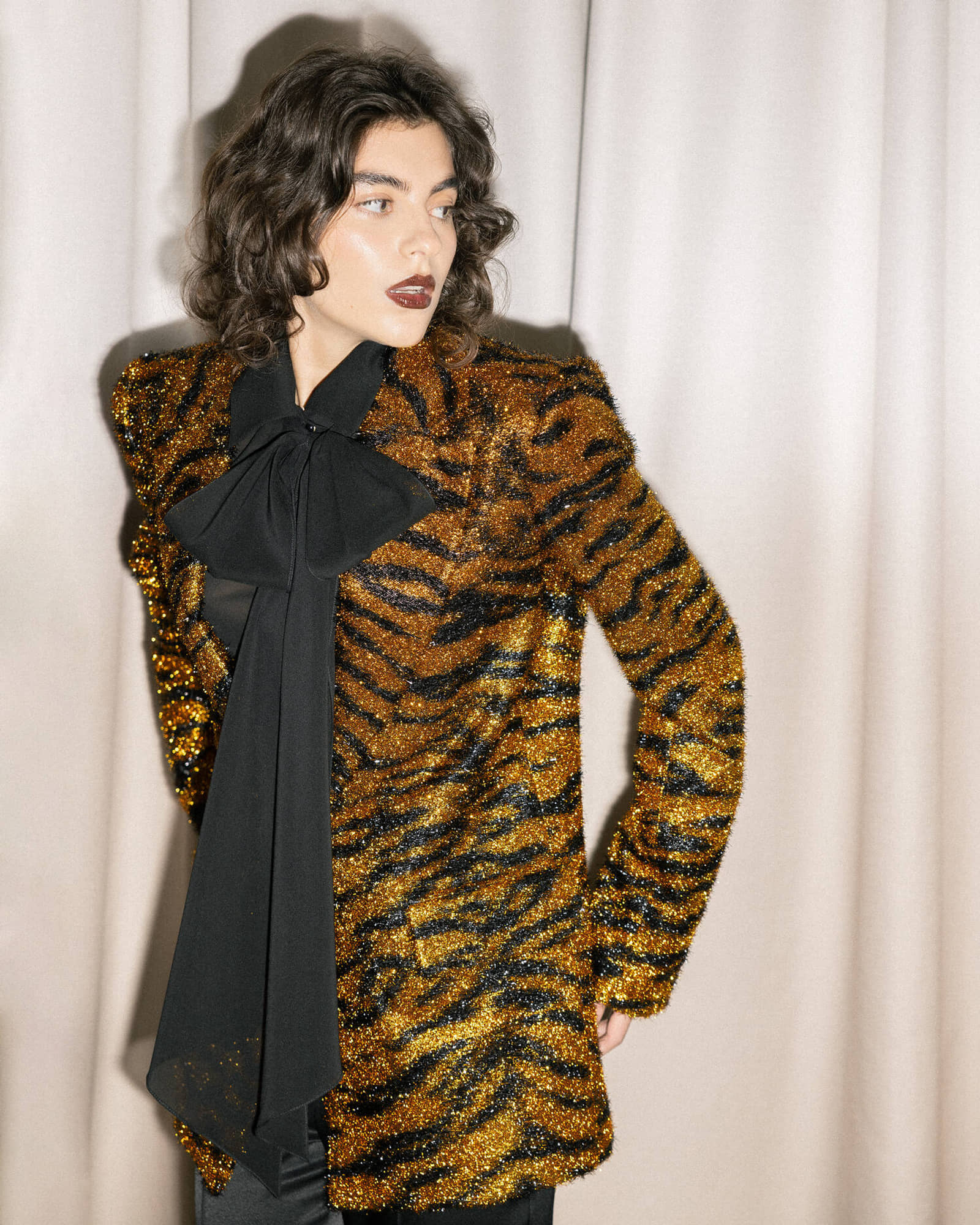 Neck Tie Button Down Shirt made by Maria Kokhia