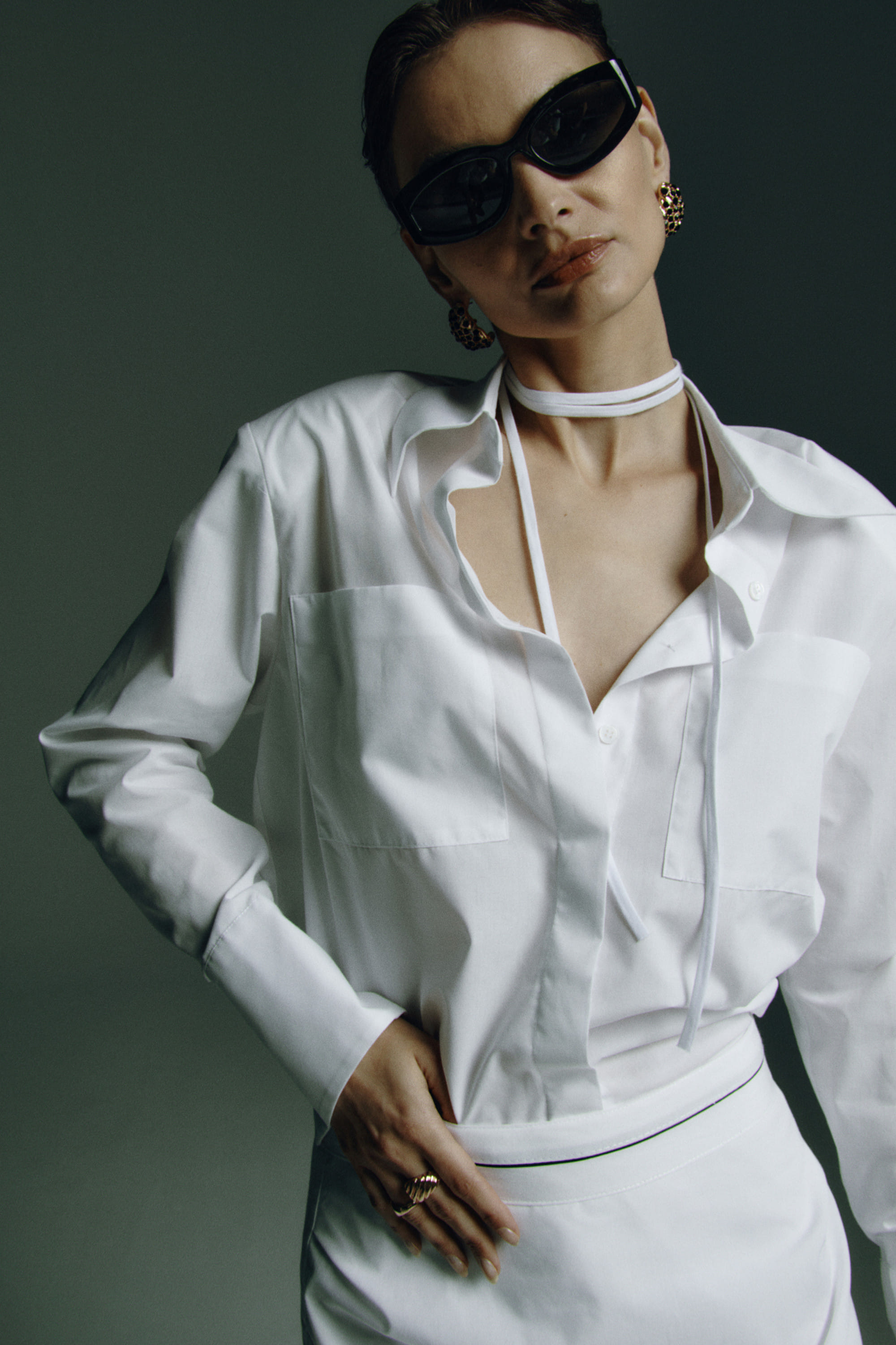 Salt-Kissed white chocker made by Wiktoria Frankowska