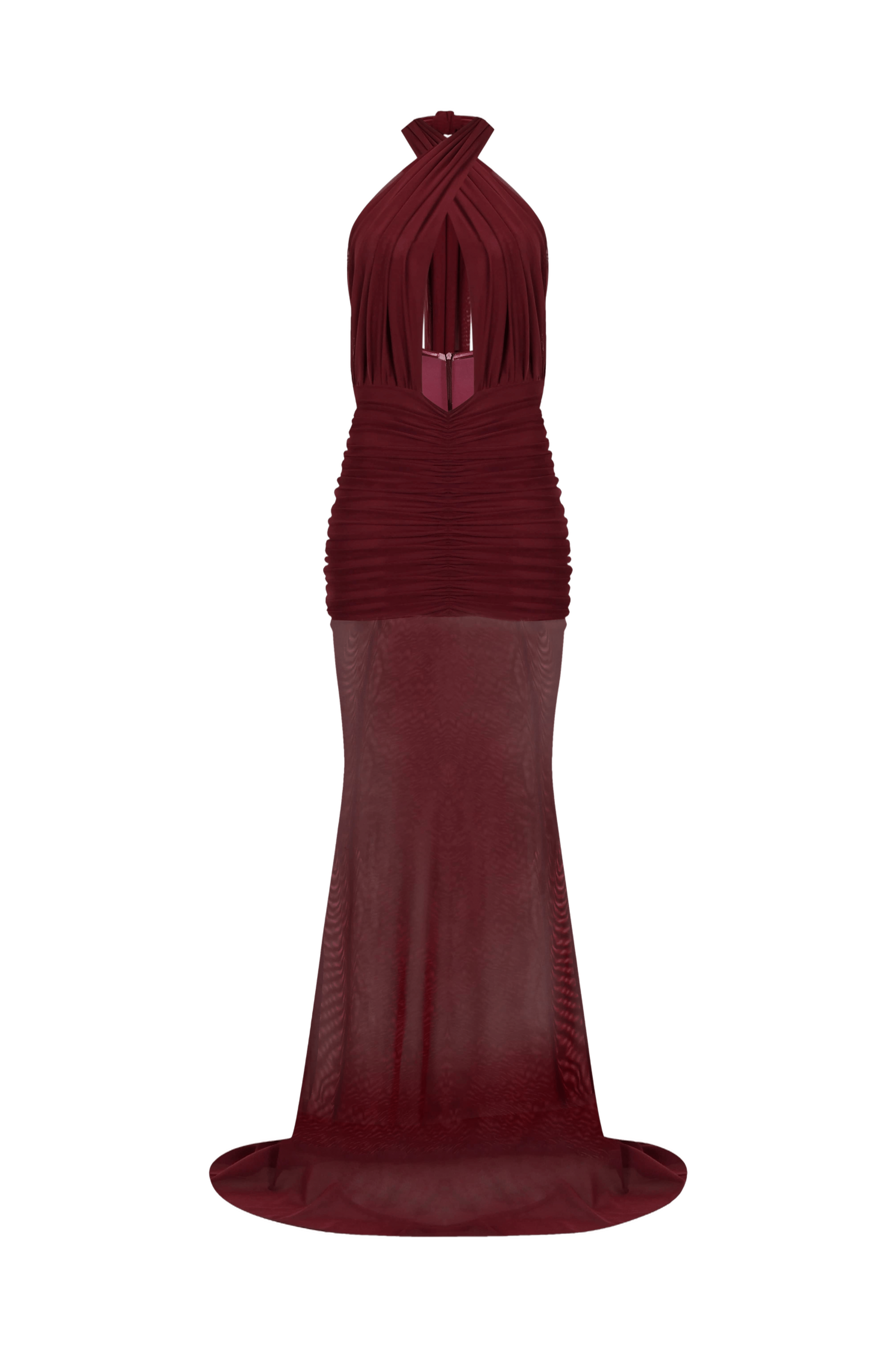 Forbidden Fruit Dress In Burgundy made by Khela