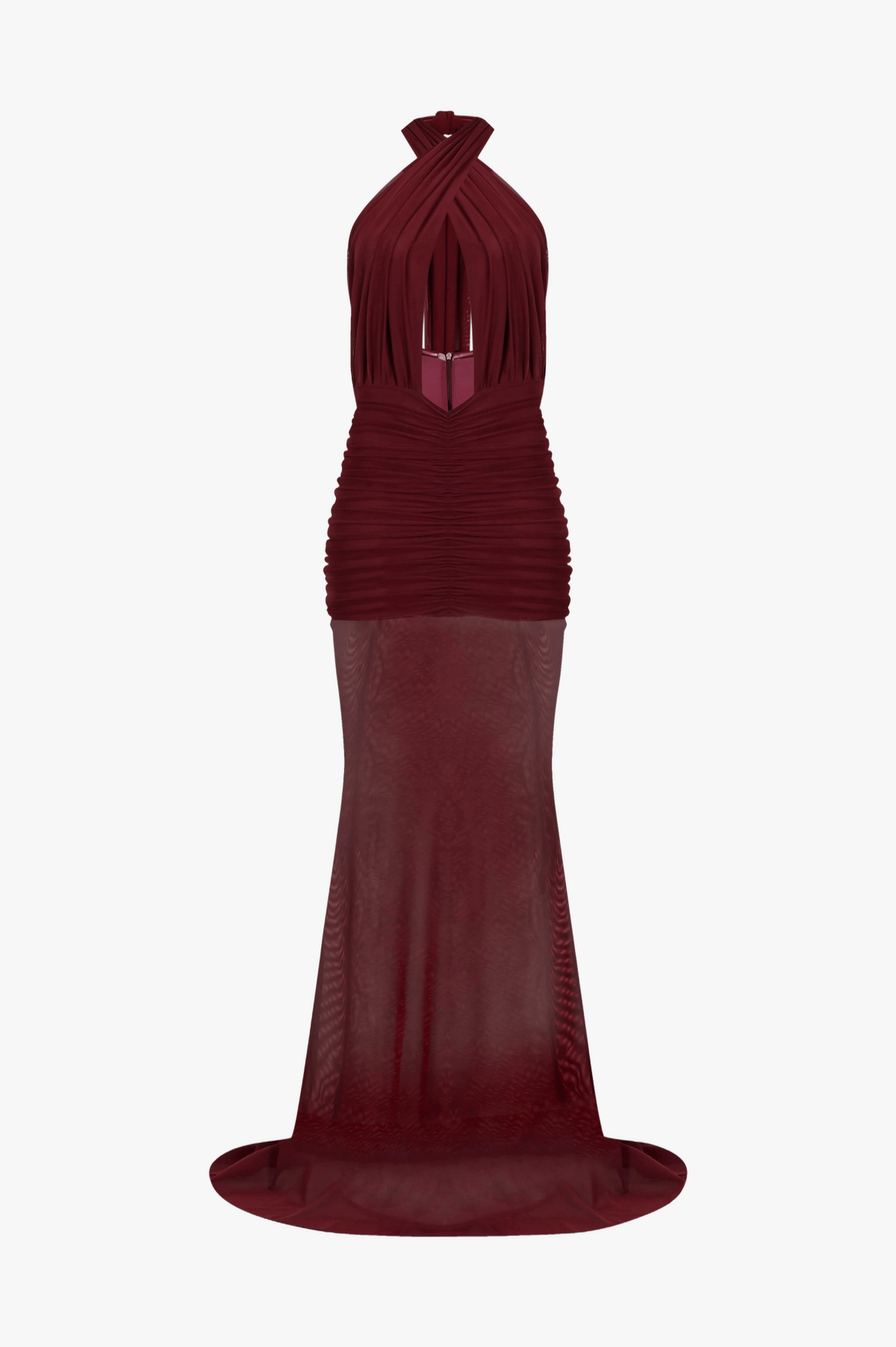 Forbidden Fruit Dress In Burgundy made by Khela