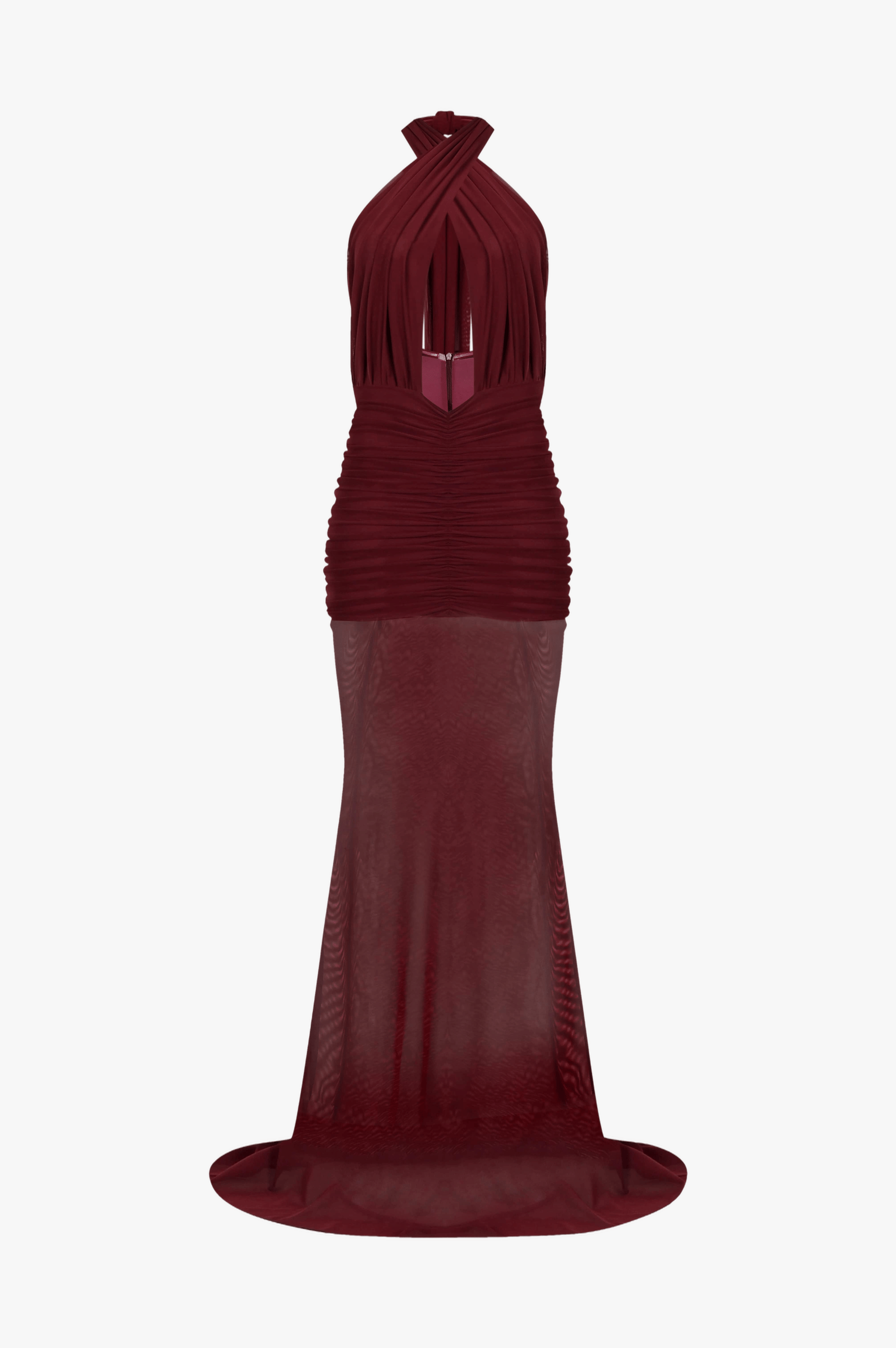 Forbidden Fruit Dress In Burgundy made by Khela