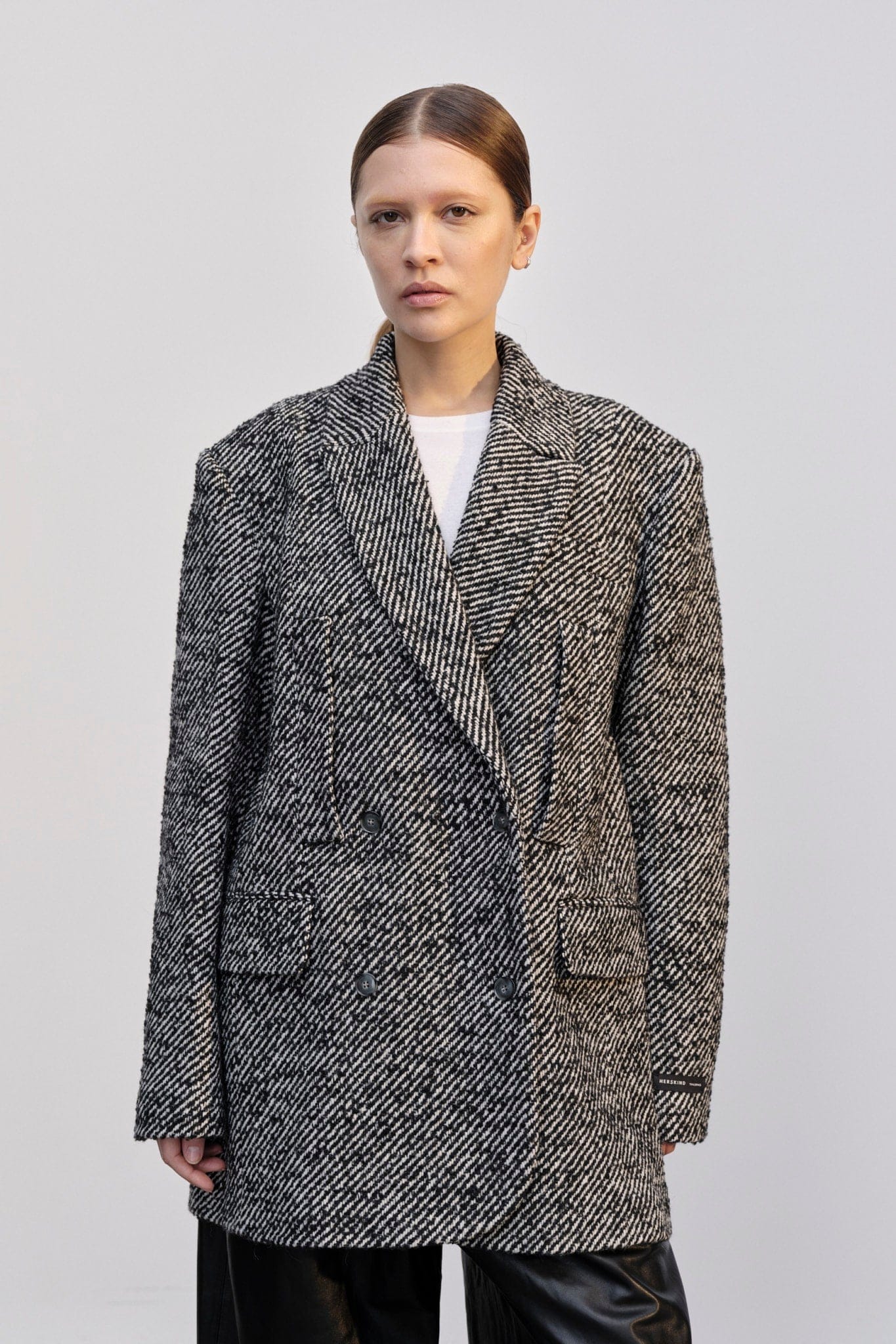 Villi Coat - Salt & Peber made by HERSKIND