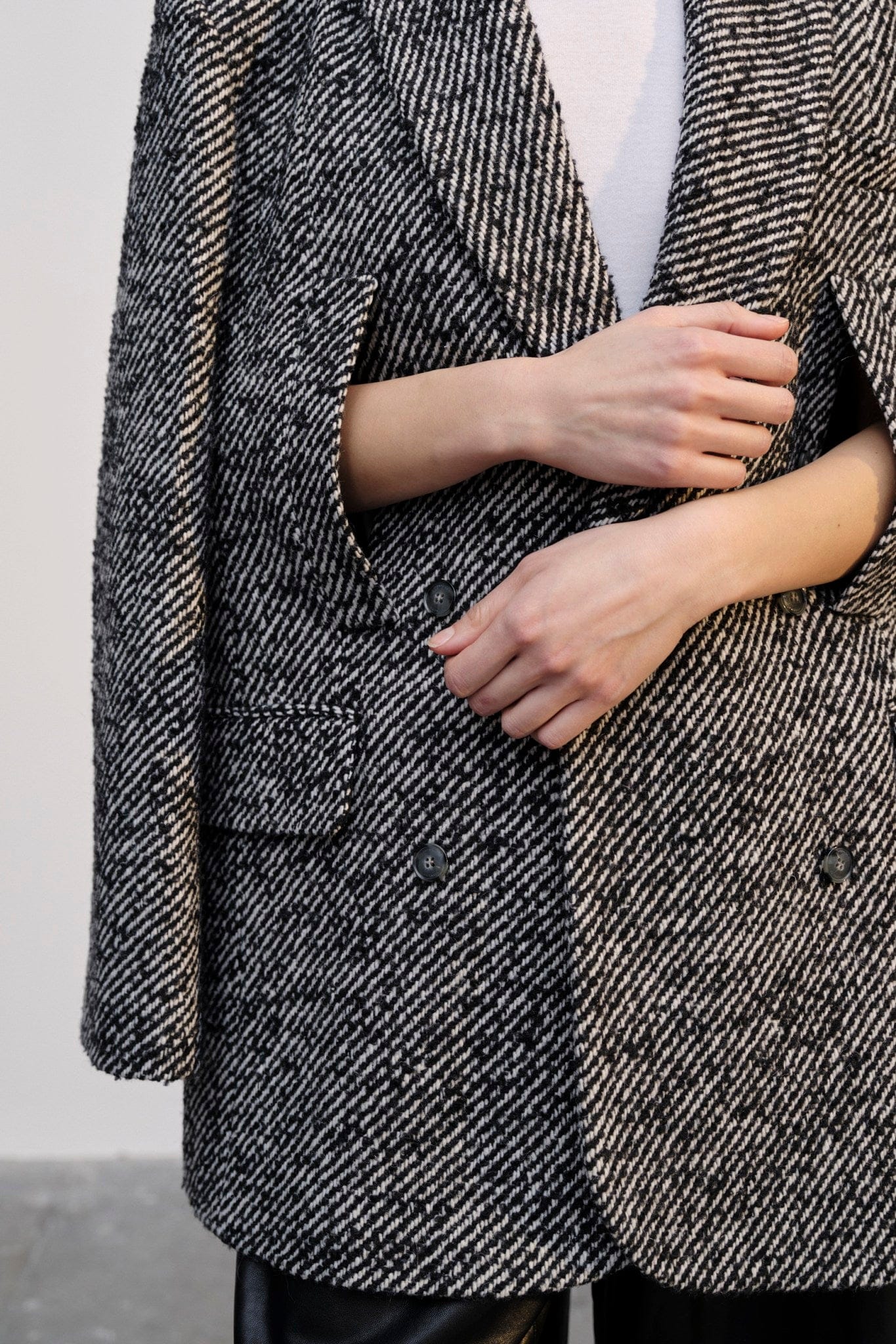 Villi Coat - Salt & Peber made by HERSKIND