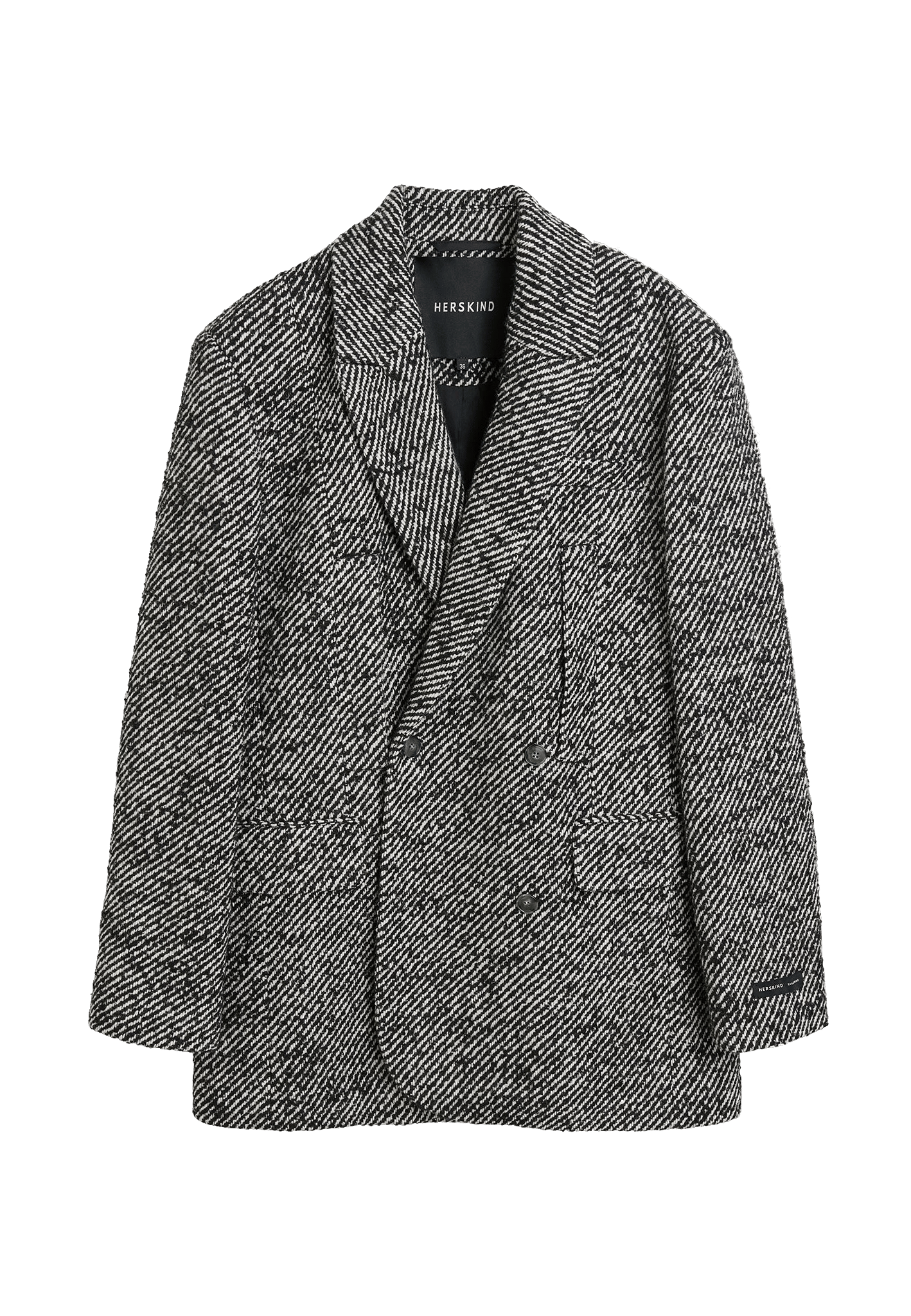 Villi Coat - Salt & Peber made by HERSKIND