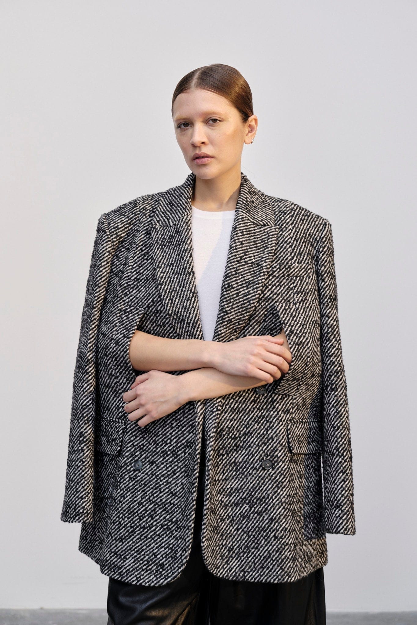 Villi Coat - Salt & Peber made by HERSKIND