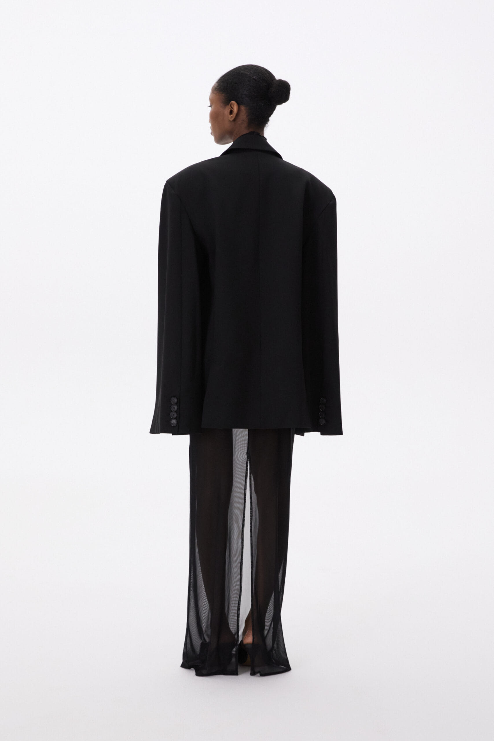 Draped Mesh Maxi Skirt made by YAVORSKA