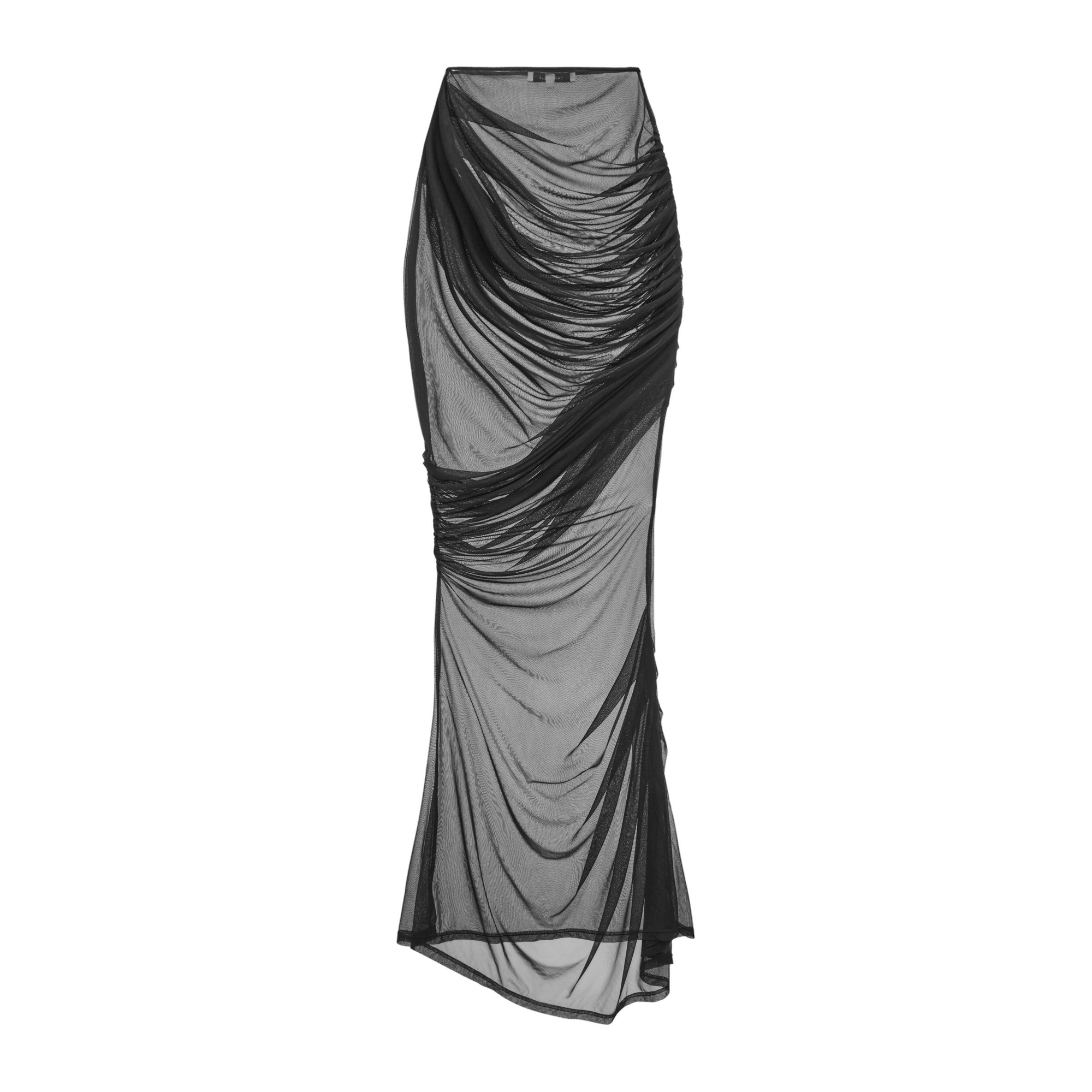 Draped Mesh Maxi Skirt made by YAVORSKA