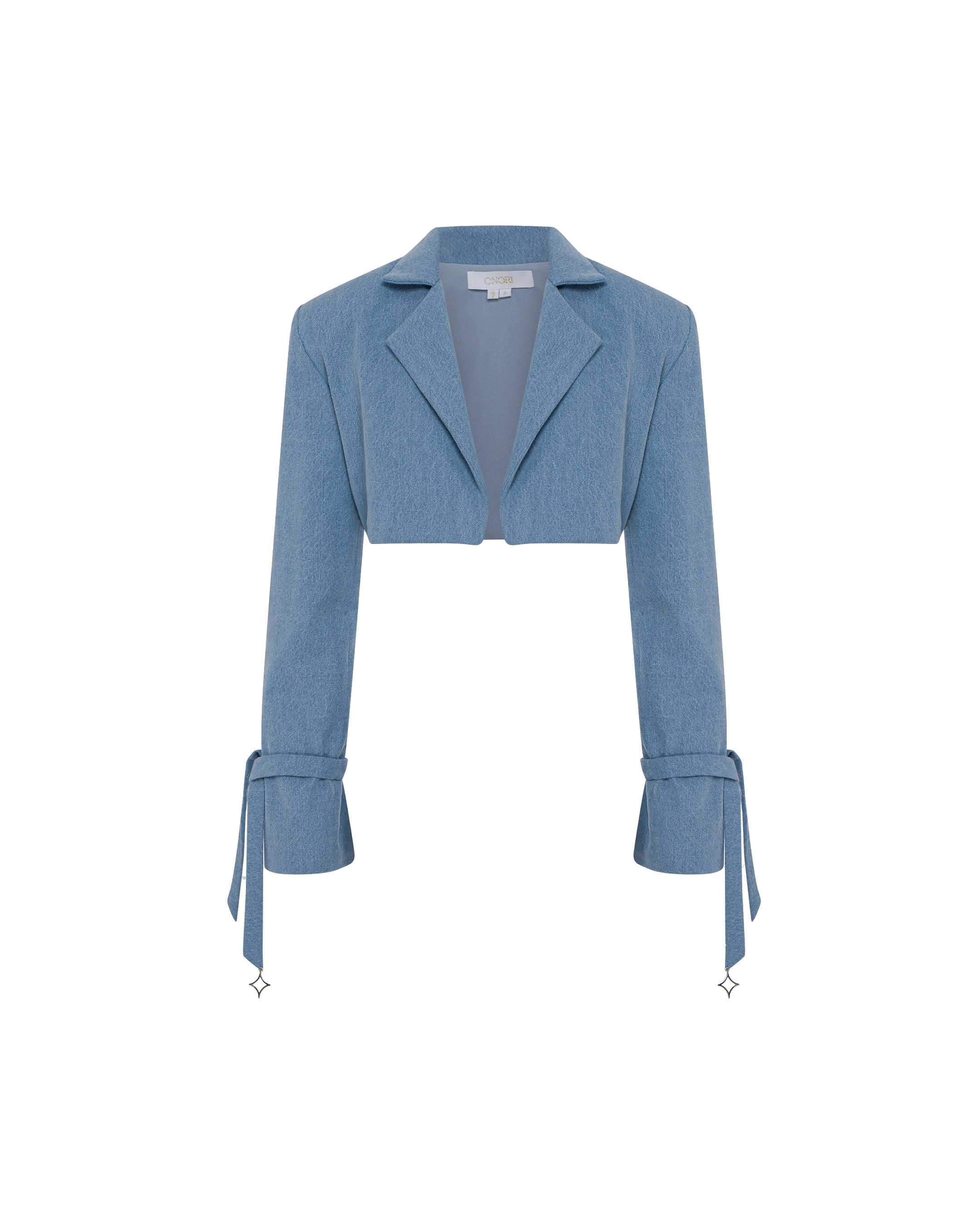 Denim Cropped Blazer made by ONORI