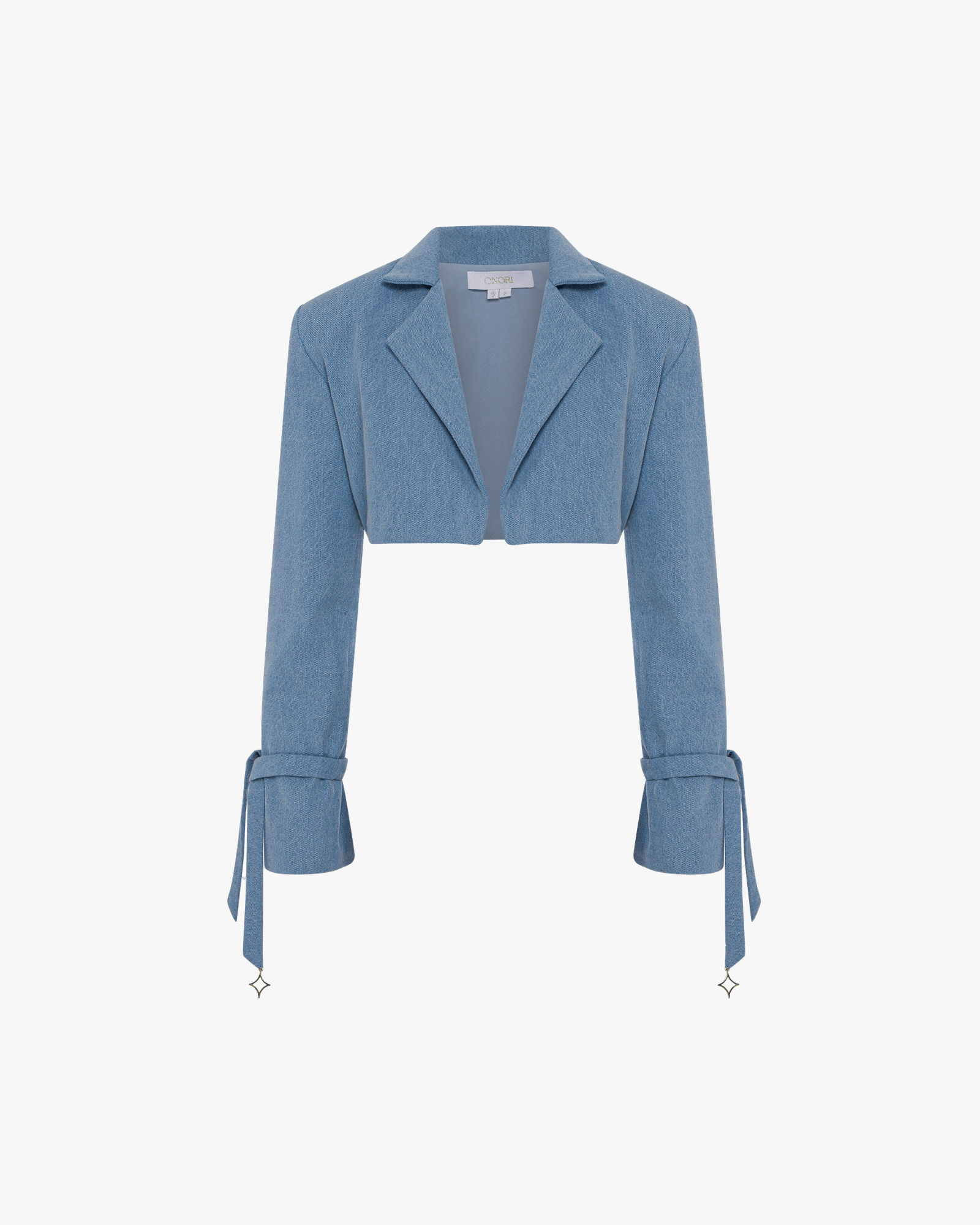 Denim Cropped Blazer made by ONORI