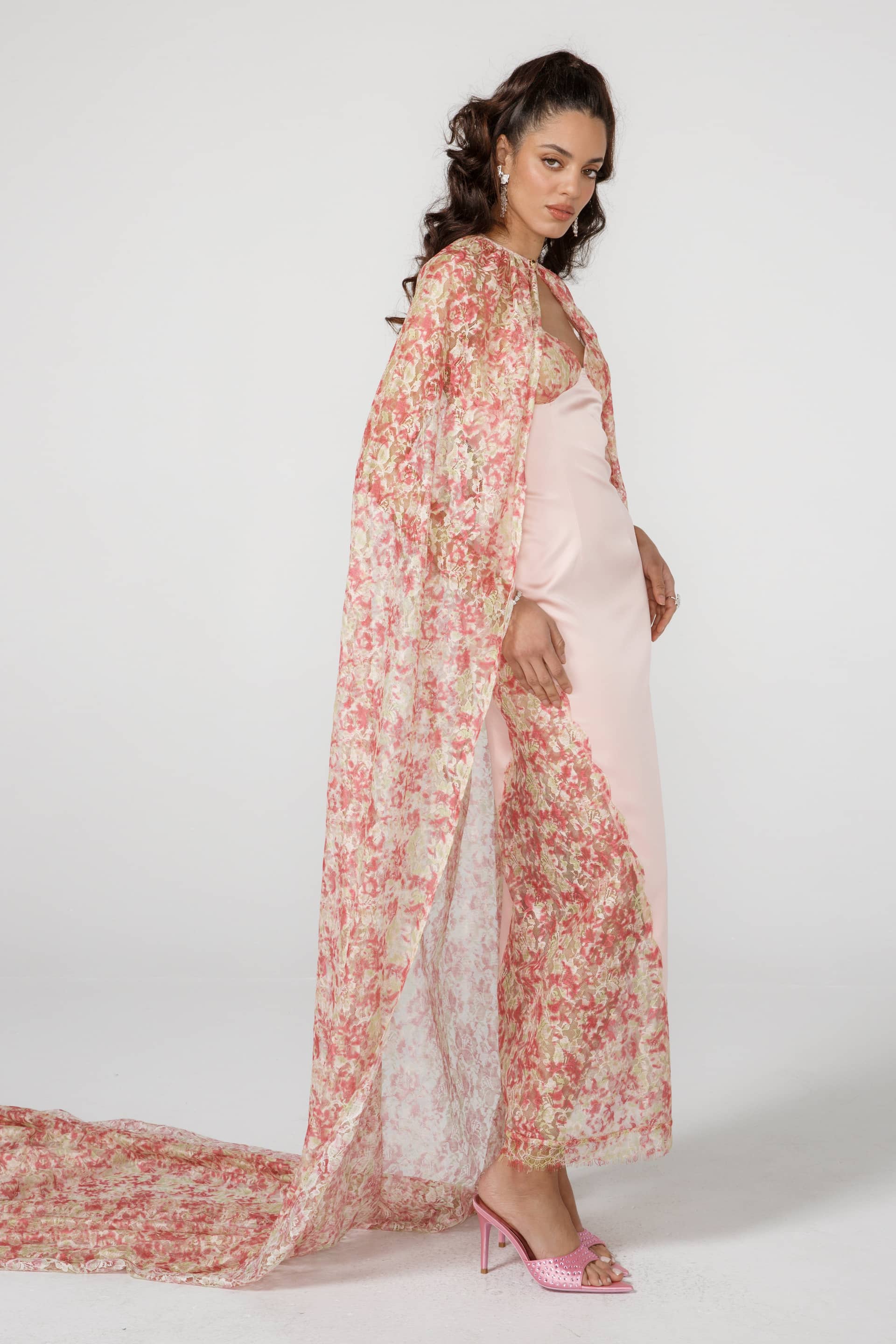 nana jacqueline eva silk dress Nana Jacqueline Emilia Satin Dress in Blush