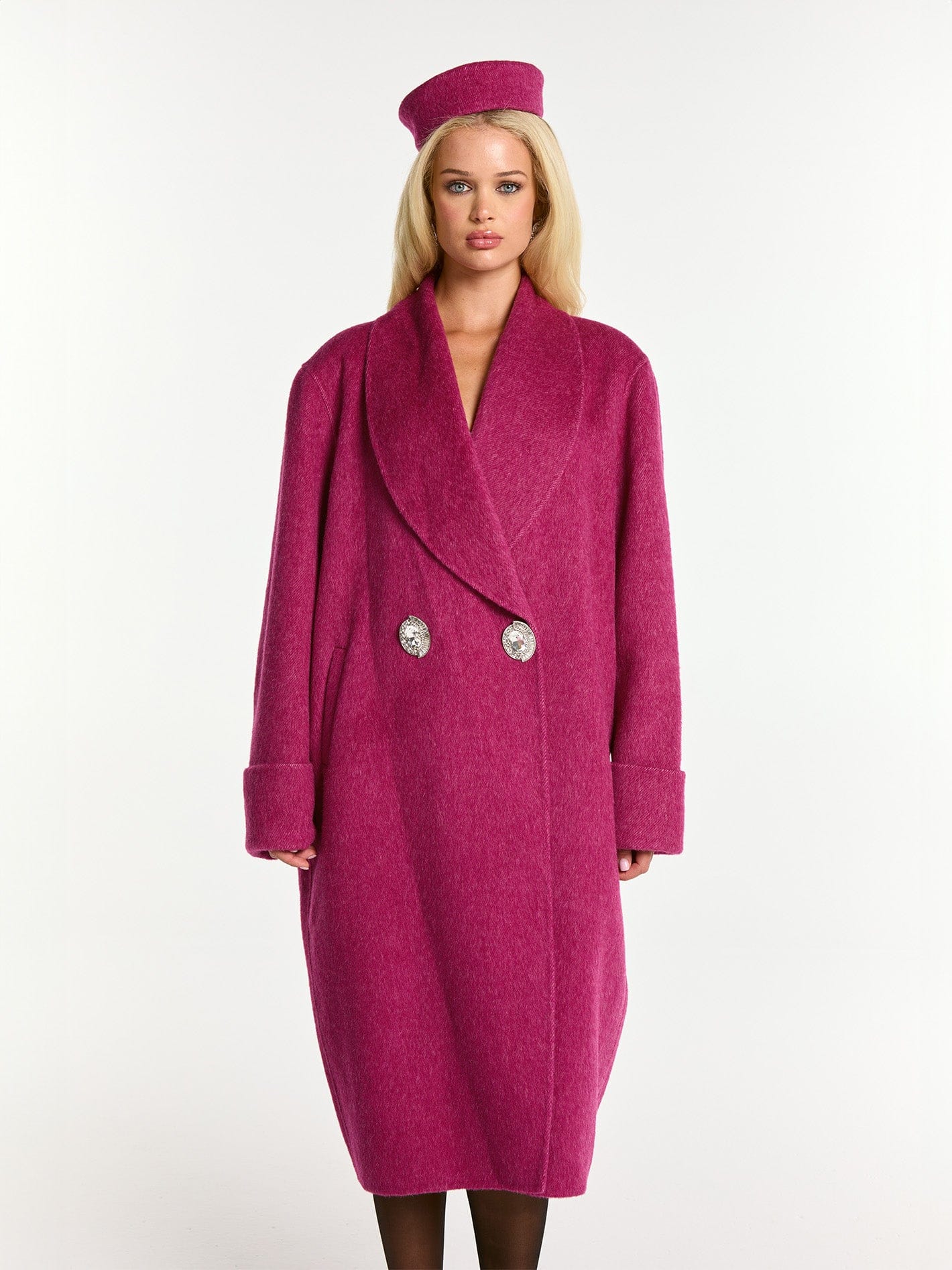 Audrina Coat (Rose Red) made by Nana Jacqueline