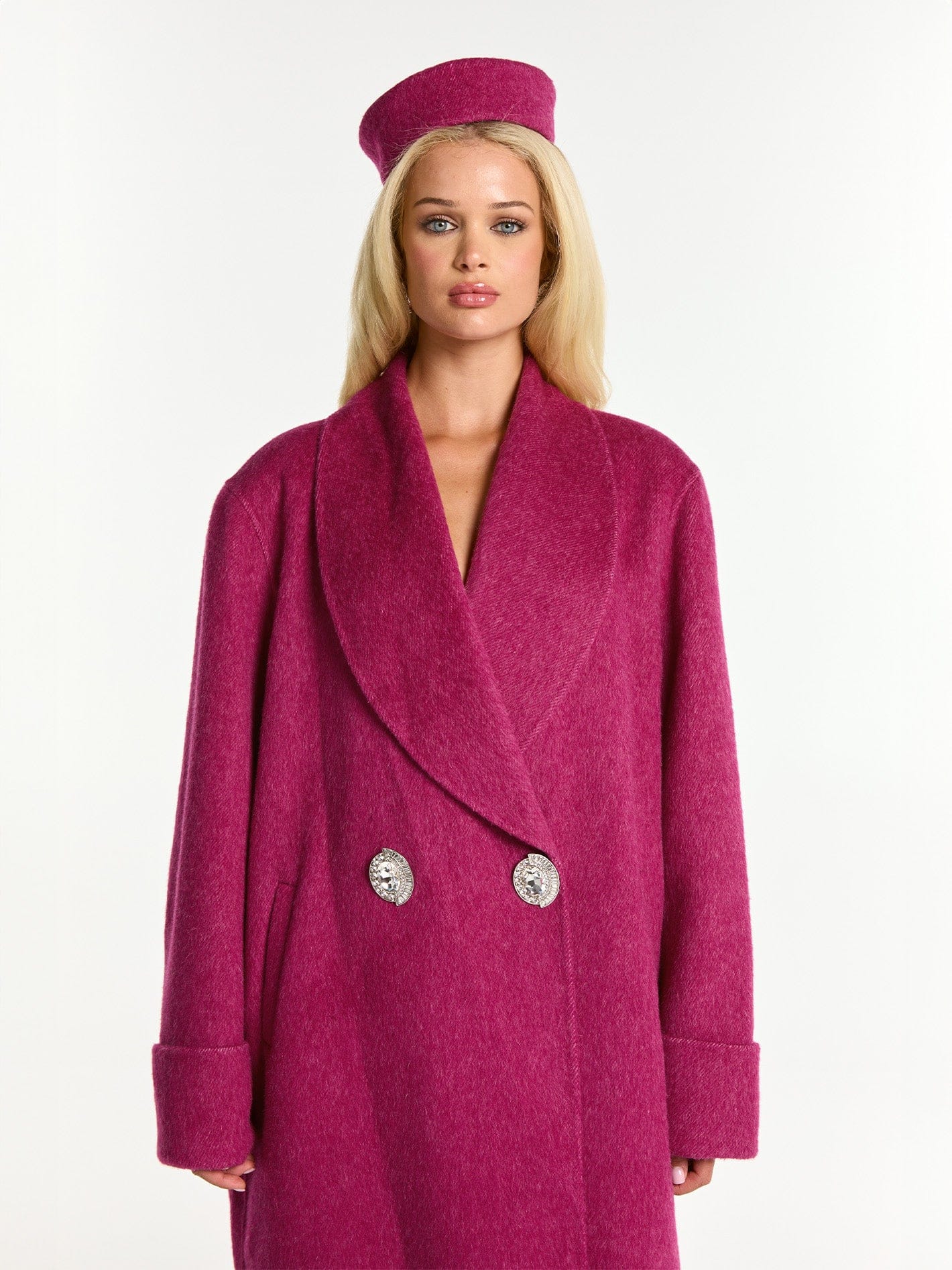 Audrina Coat (Rose Red) made by Nana Jacqueline