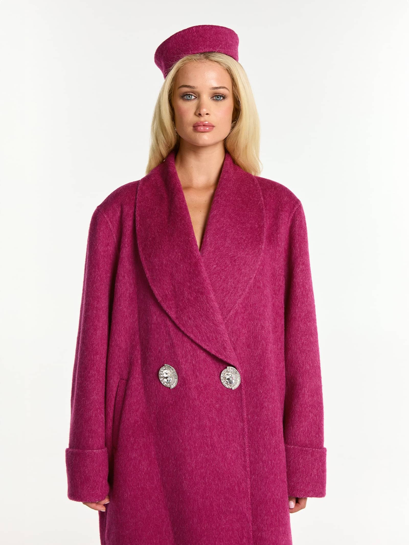 Audrina Coat (Rose Red) made by Nana Jacqueline
