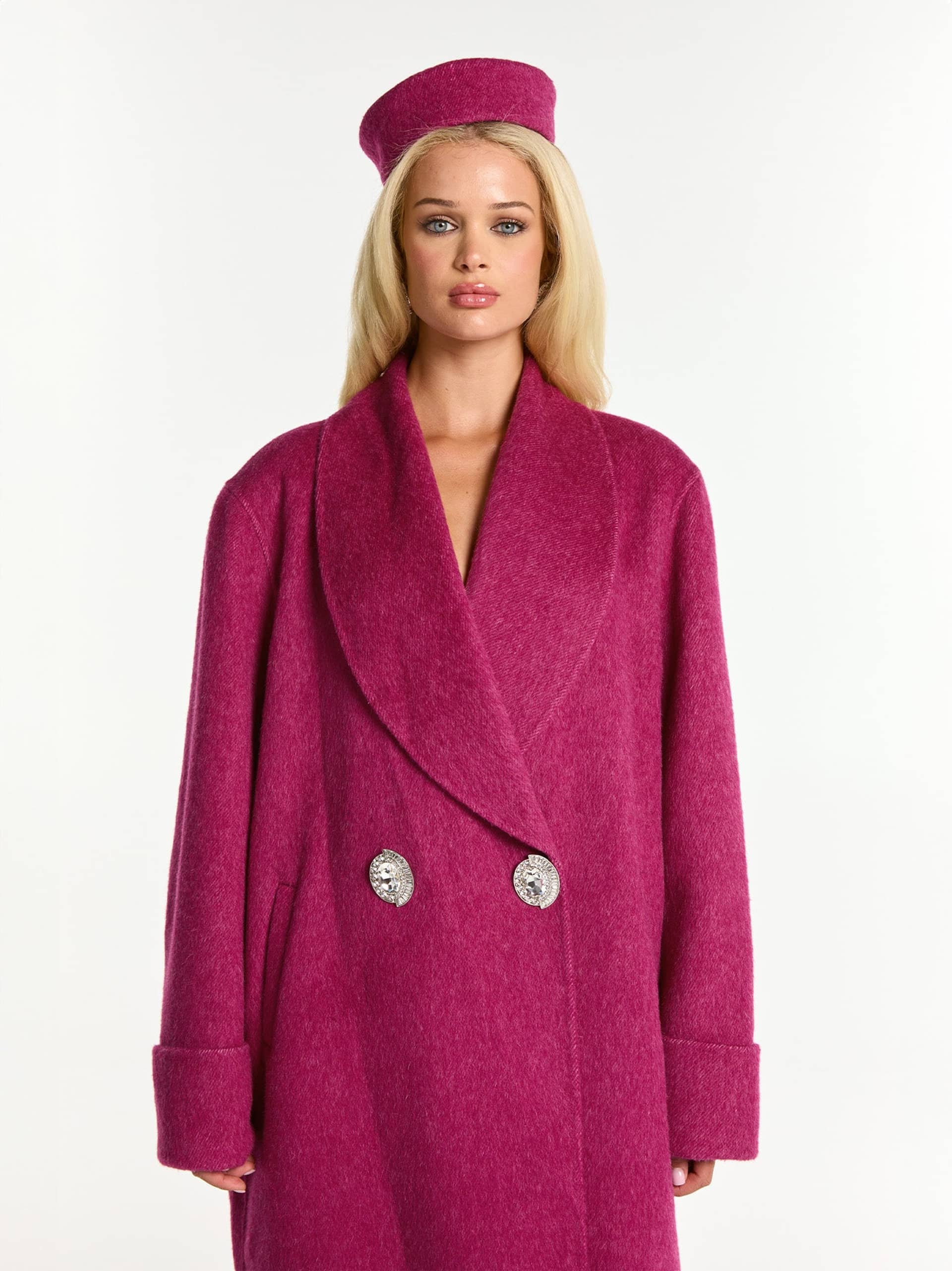 Audrina Coat (Rose Red) made by Nana Jacqueline
