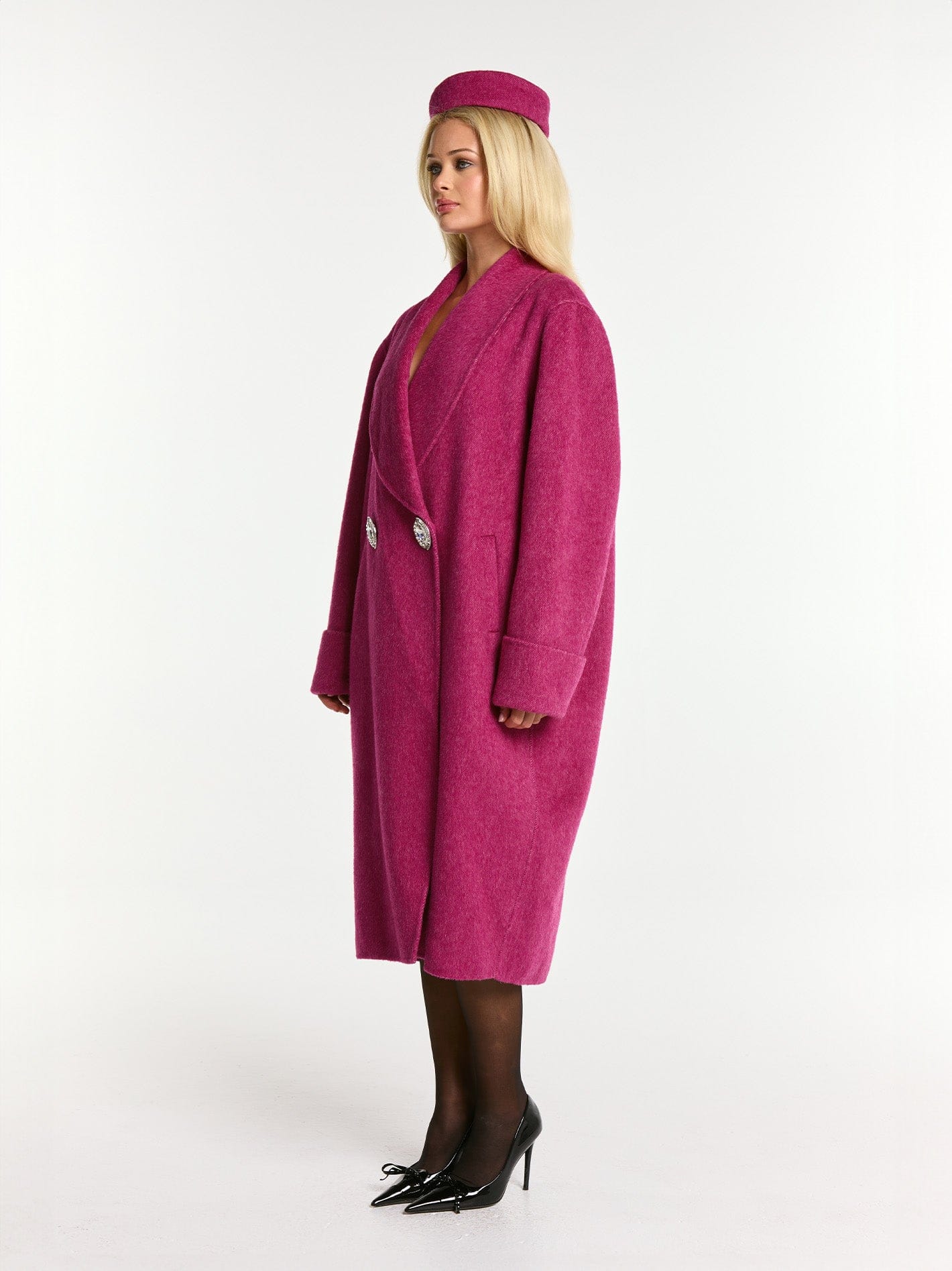Audrina Coat (Rose Red) made by Nana Jacqueline