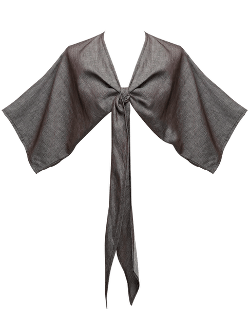 ETI ASH GREY CROP TOP made by Andrea Iyamah