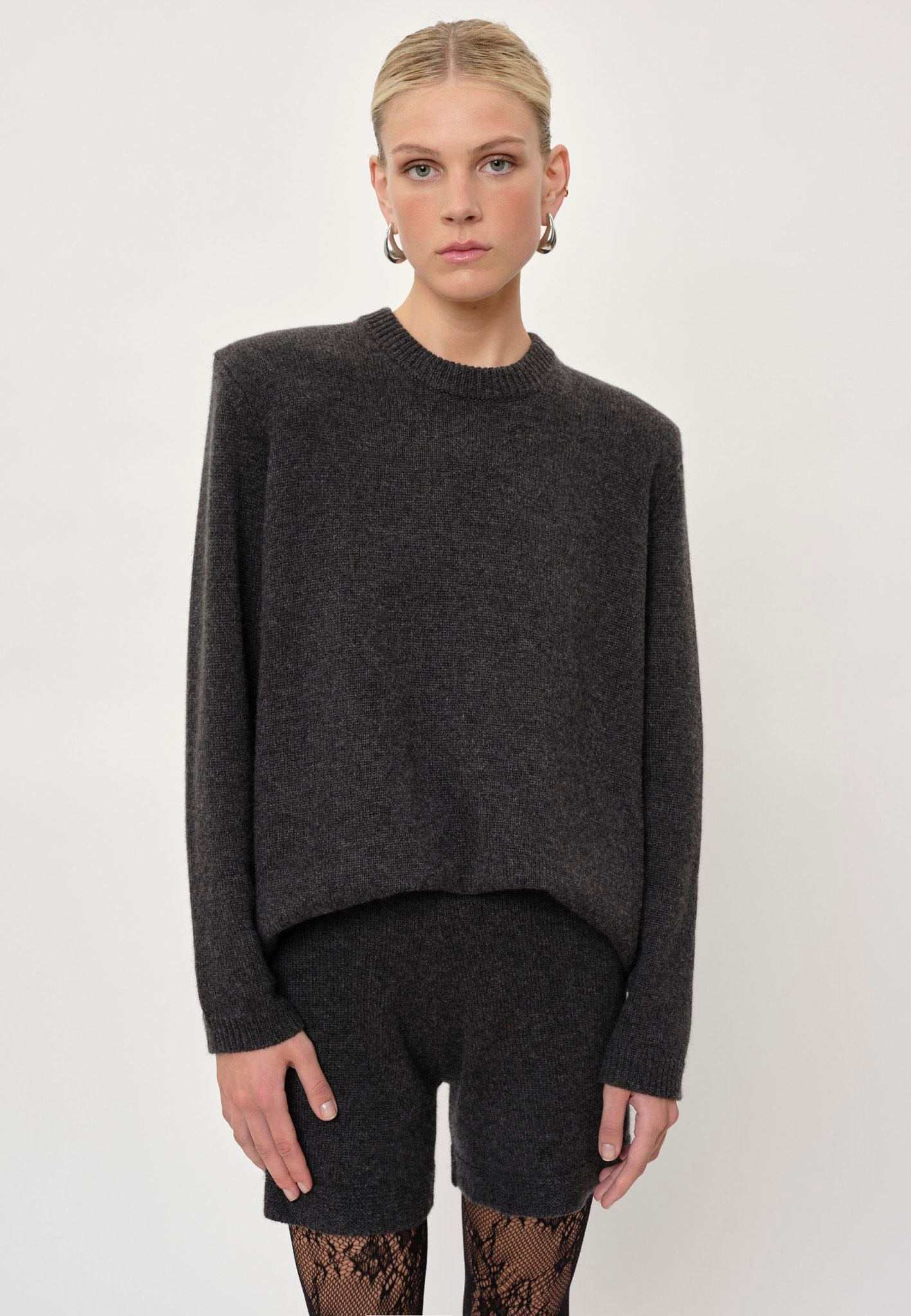 Medina Knit Sweater - Dark Grey made by HERSKIND