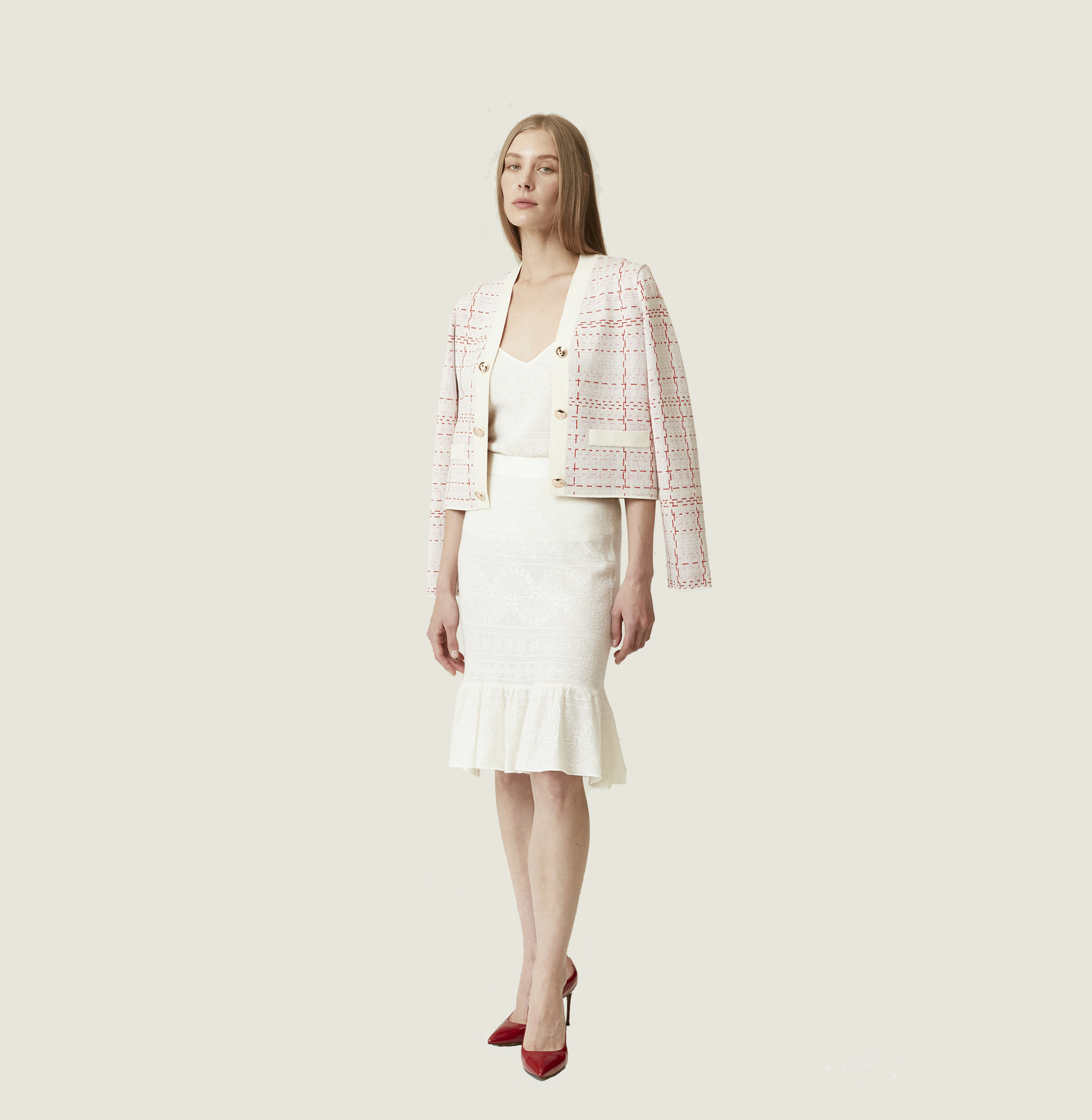 JACQUARD MANDARIN JACKET made by CRUSH Collection