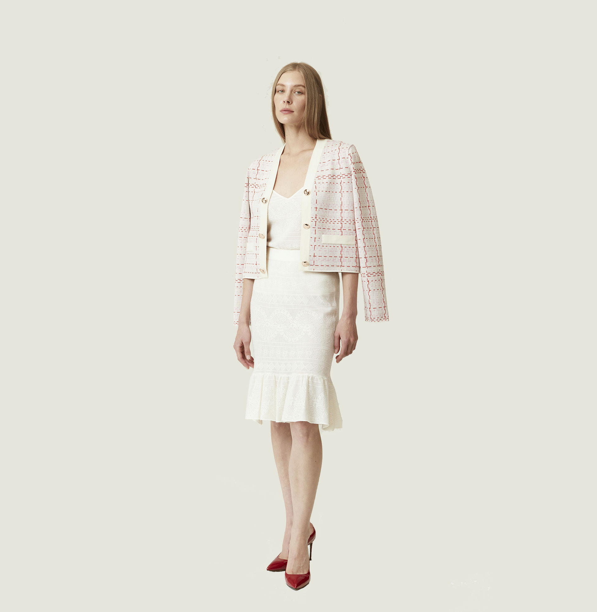 JACQUARD MANDARIN JACKET made by CRUSH Collection