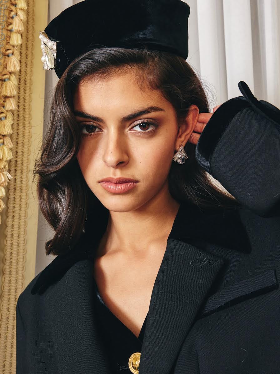 Brigette Earrings (White) in Silver made by Nana Jacqueline