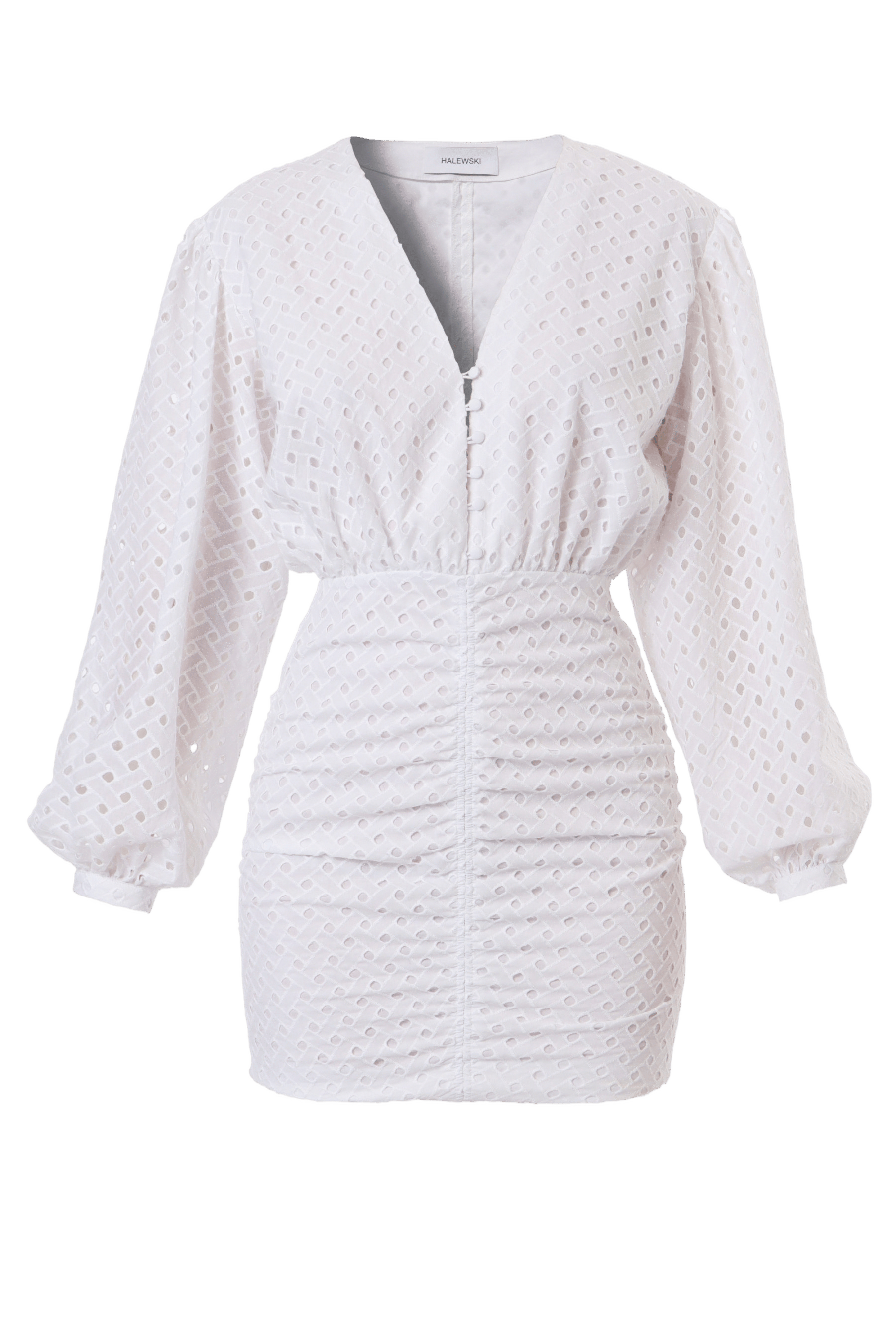 Dress Trudy Embroidered White made by HALEWSKI