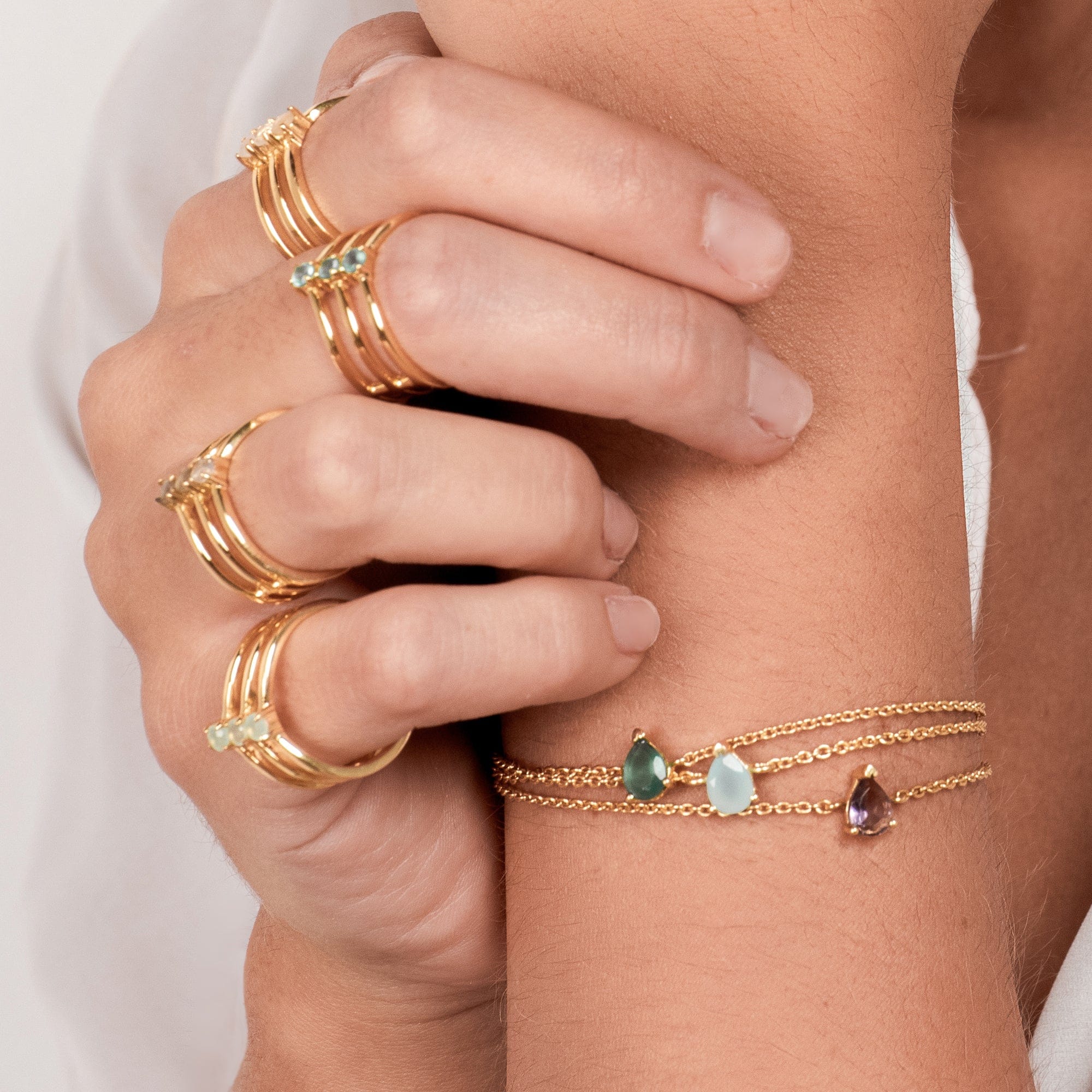 Pride Mini Aquamarine Bracelet made by Lavani Jewels