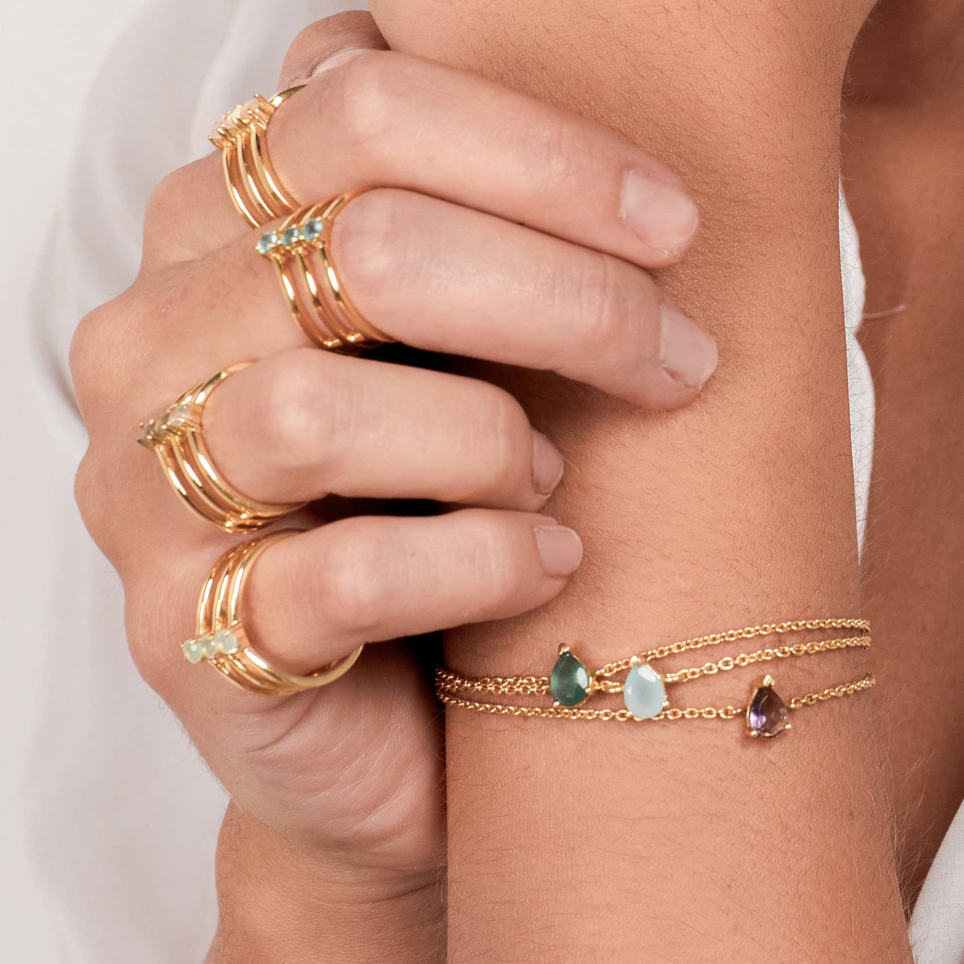 Pride Mini Aquamarine Bracelet made by Lavani Jewels