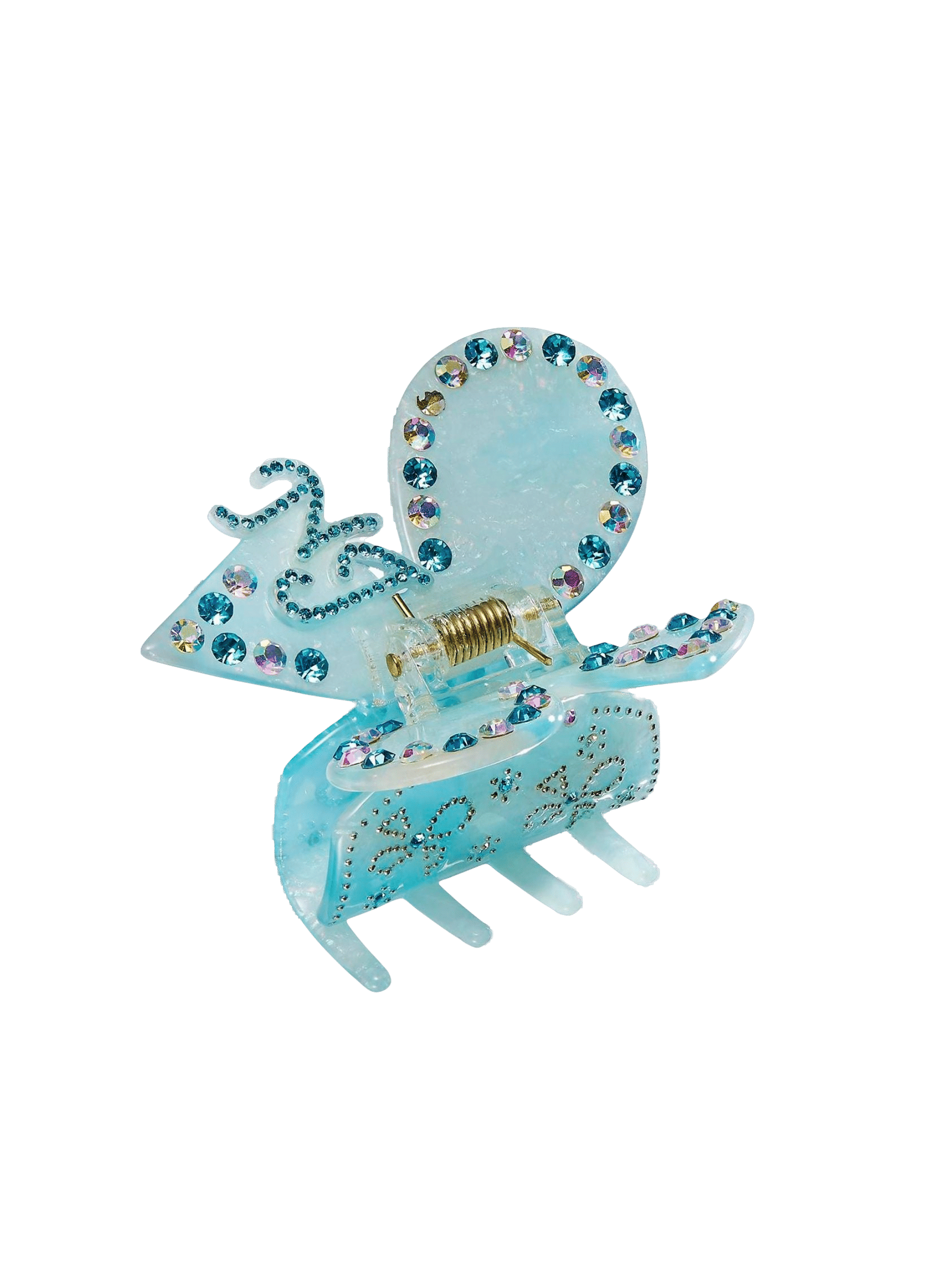 Chloe Crystal Butterfly Claw Clip (Blue) in Blue made by Nana Jacqueline