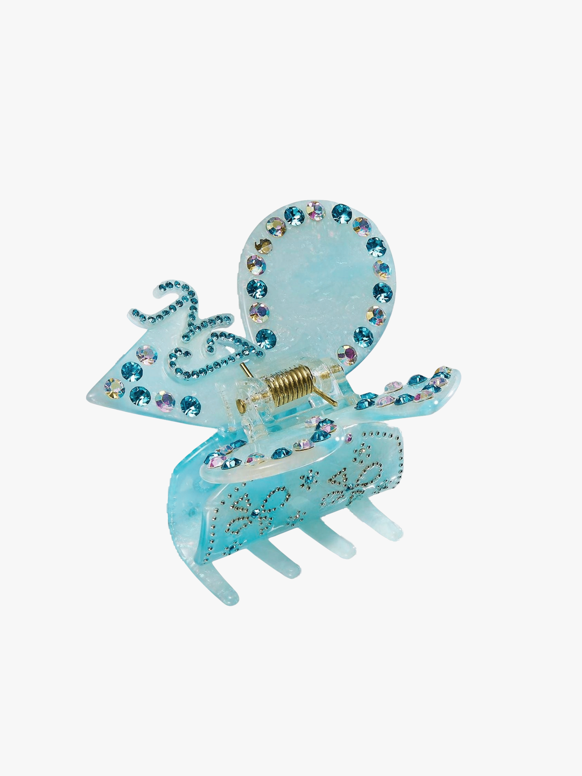 Chloe Crystal Butterfly Claw Clip (Blue) in Blue made by Nana Jacqueline