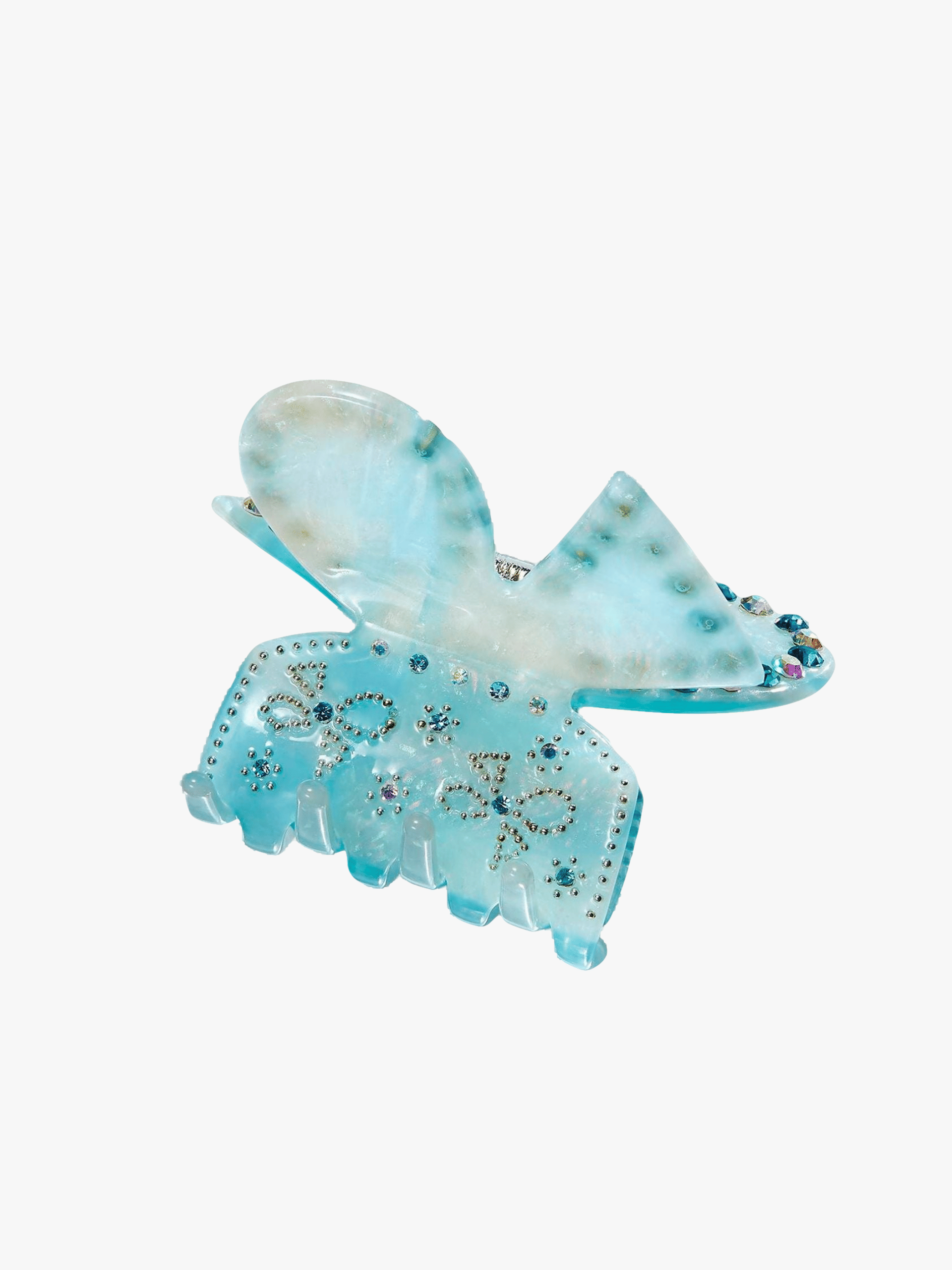 Chloe Crystal Butterfly Claw Clip (Blue) in Blue made by Nana Jacqueline