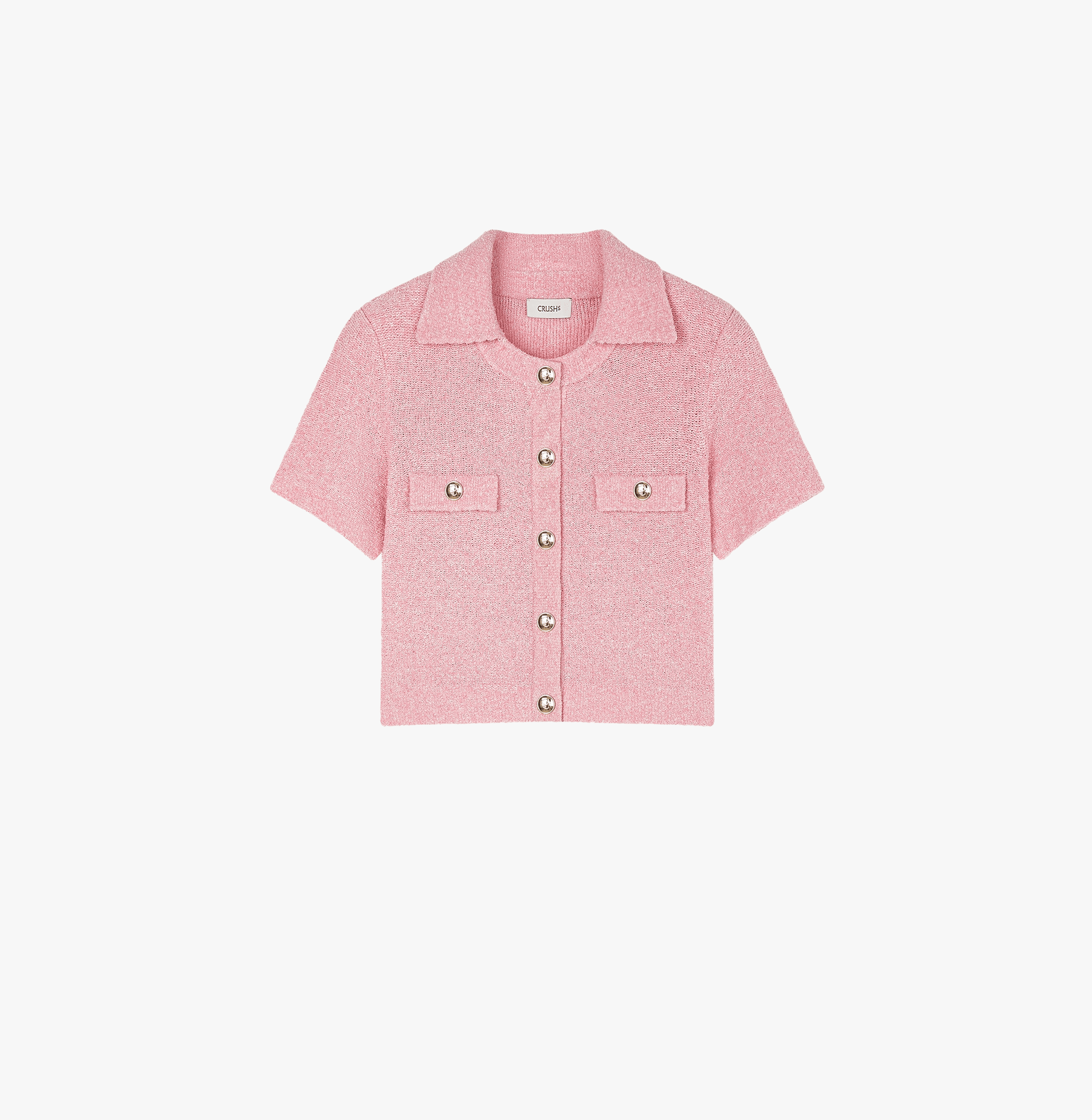 BOUCLÉ SHORT-SLEEVED JACKET made by CRUSH Collection