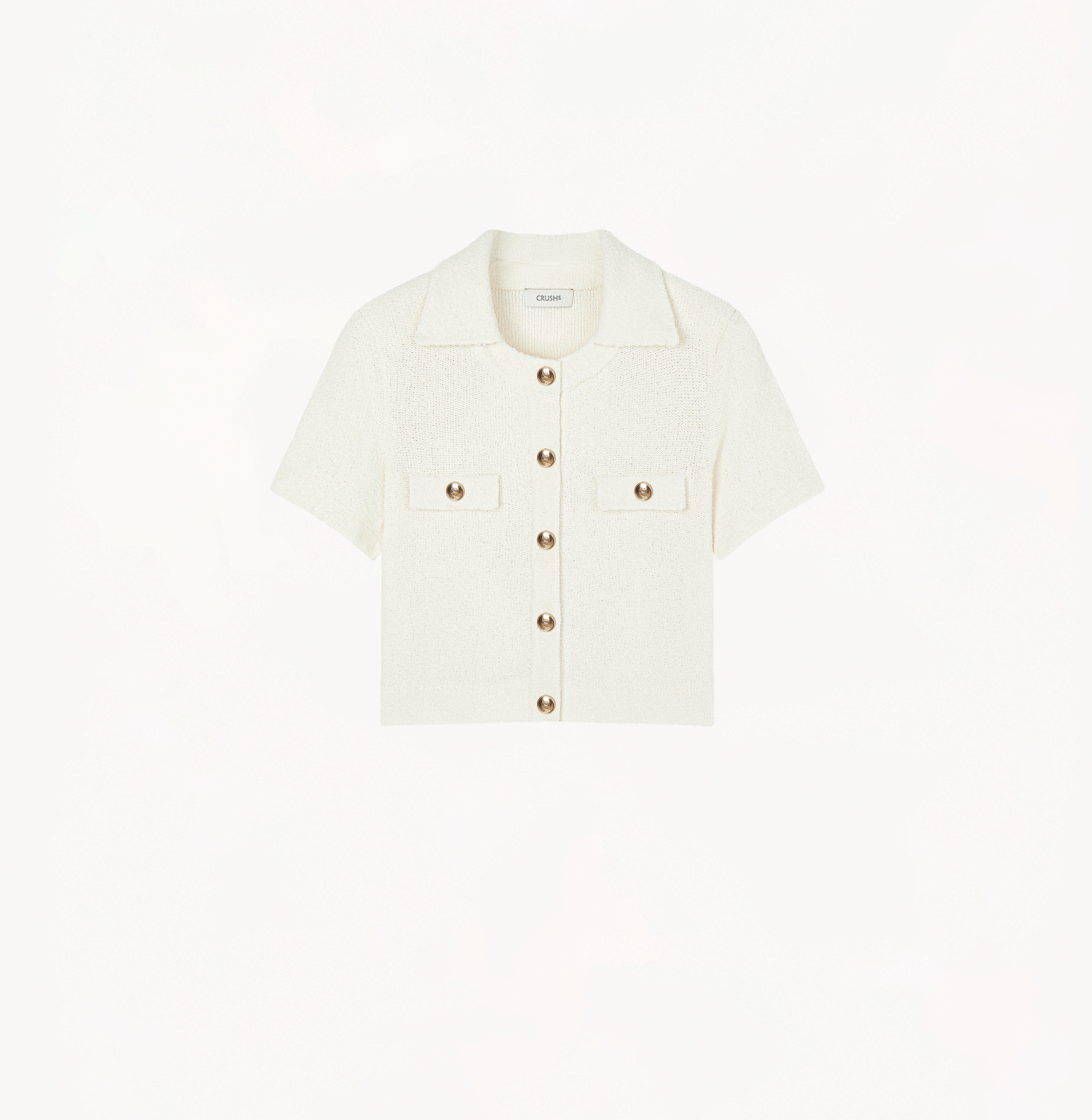 BOUCLÉ SHORT-SLEEVED JACKET made by CRUSH Collection