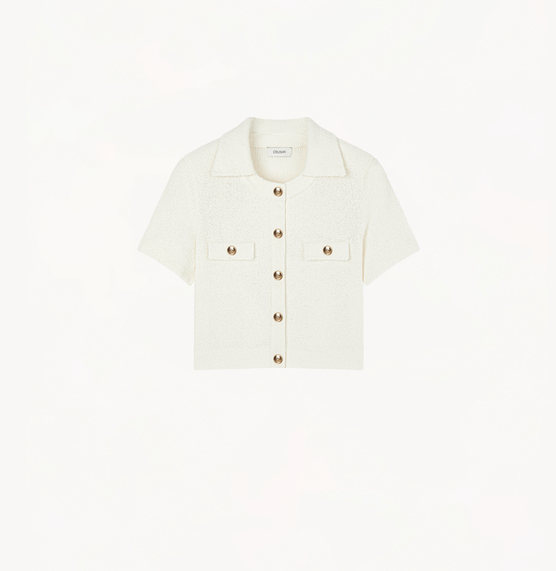 BOUCLÉ SHORT-SLEEVED JACKET made by CRUSH Collection