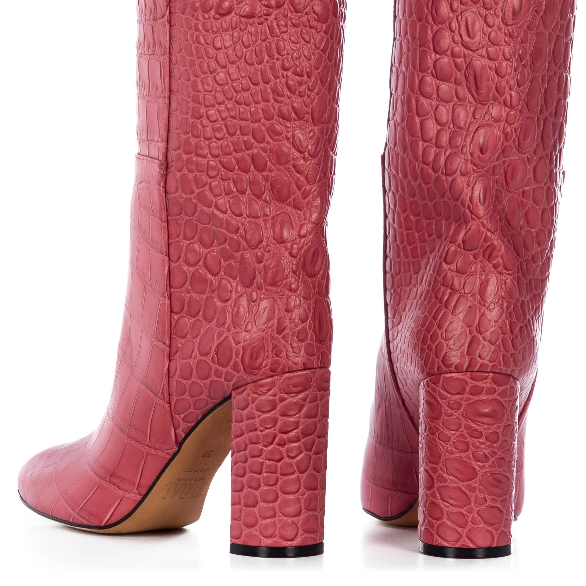 LAMPONE TALL BOOTS WITH ANIMAL PRINT made by Toral