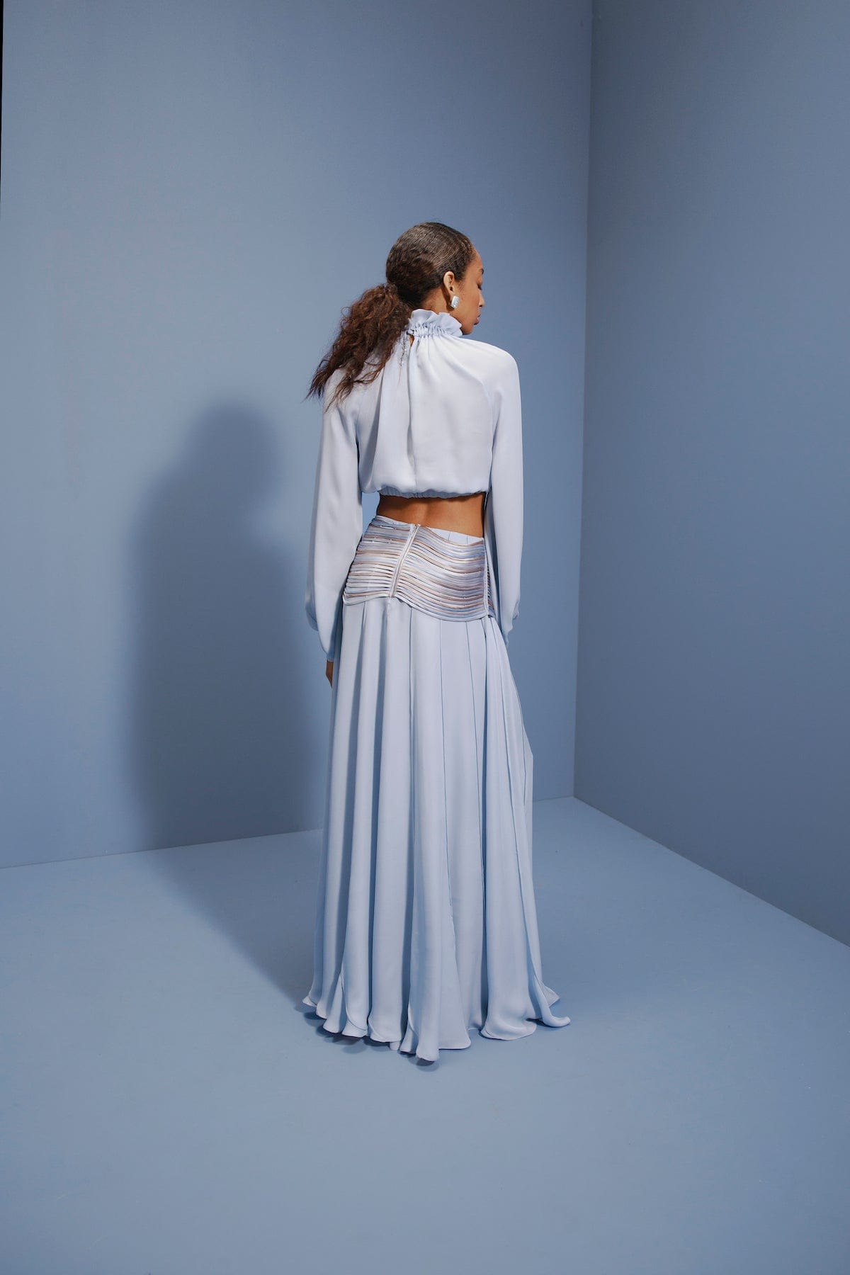 Nero Ruffled Top - Blue made by Francesca Miranda