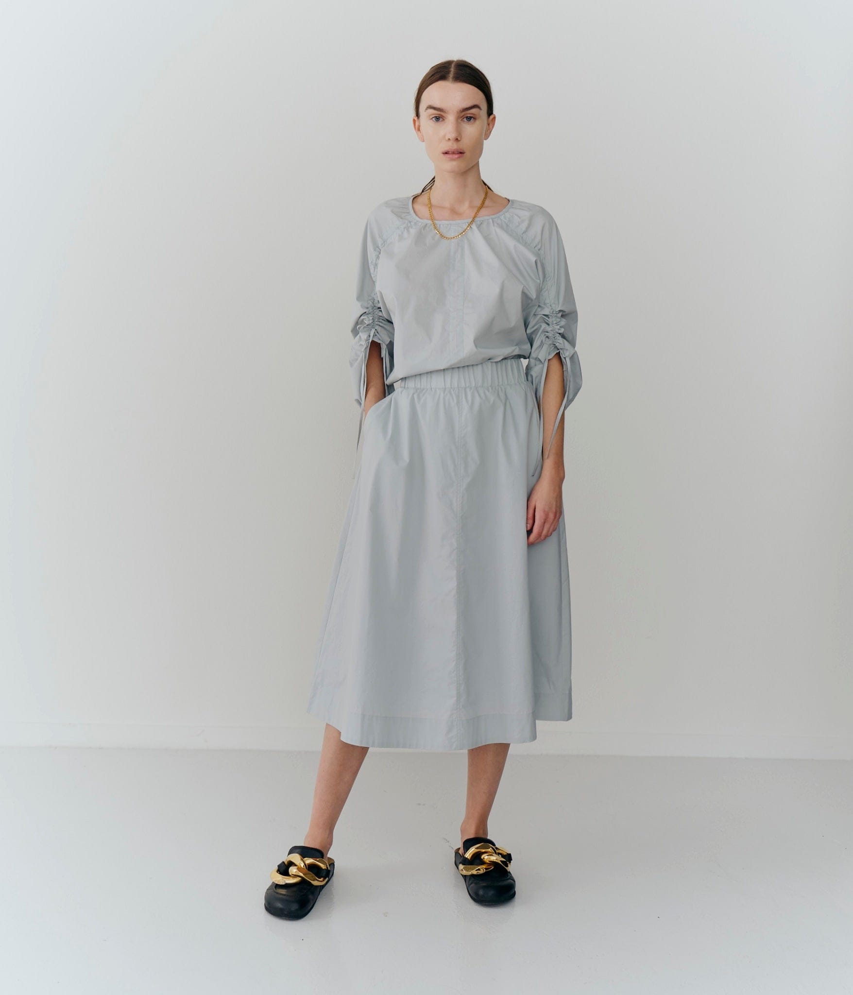 Berna  Skirt - Dust Blue made by HERSKIND