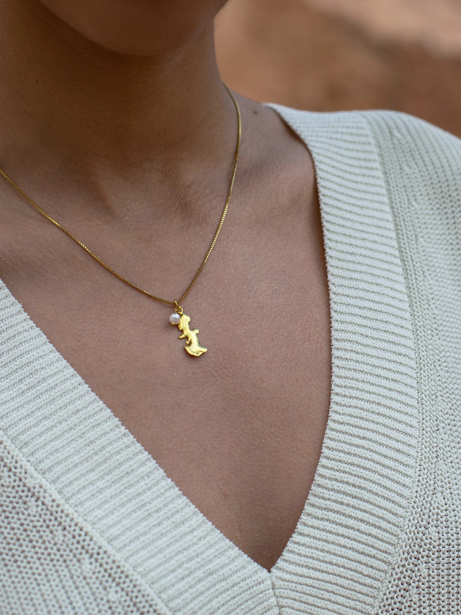 Euphoria Shaman Small Necklace Gold in Gold made by Eva Remenyi