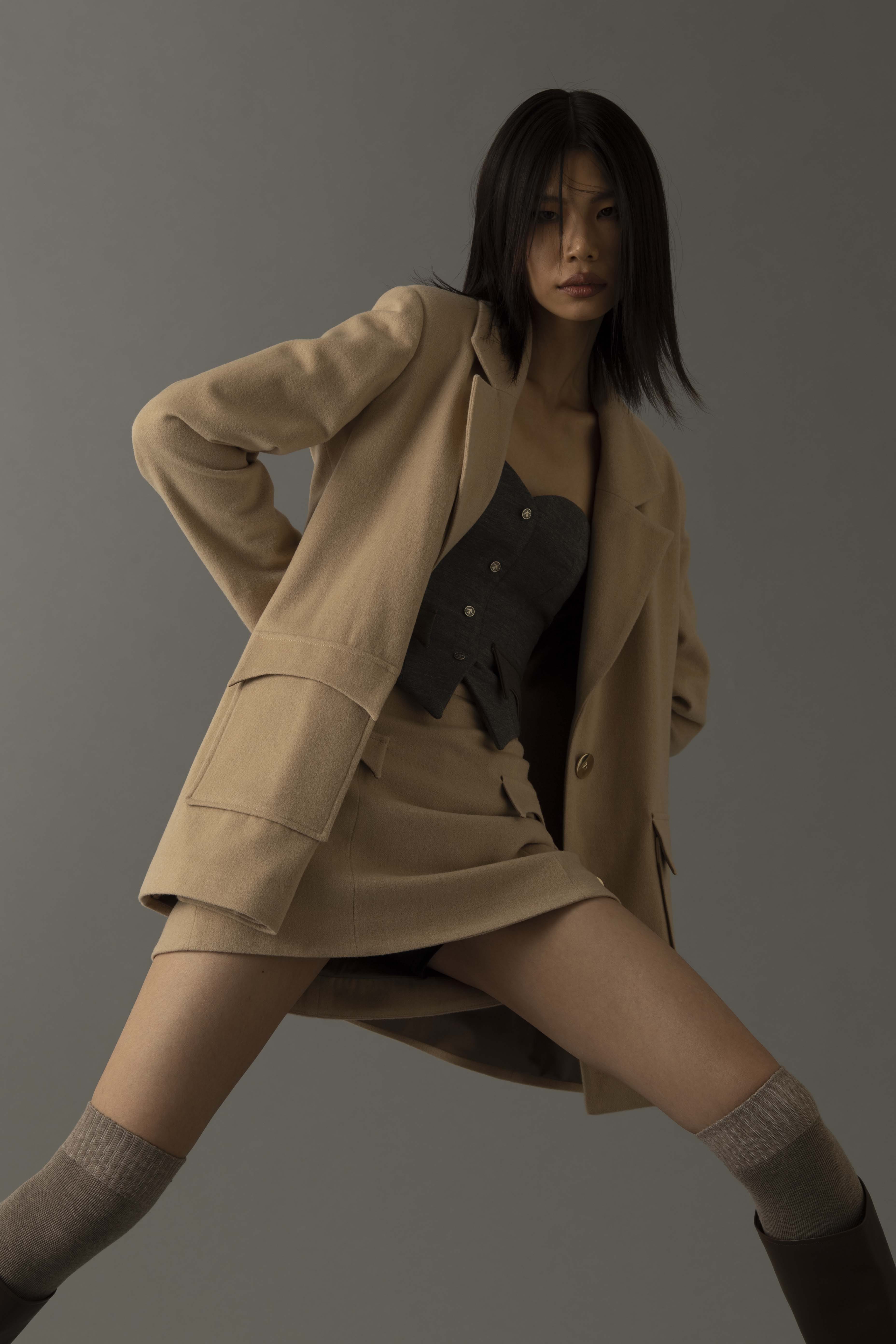 HERITAGE CAMELHAIR JACKET in Beige made by Vestiaire d'un Oiseau Libre