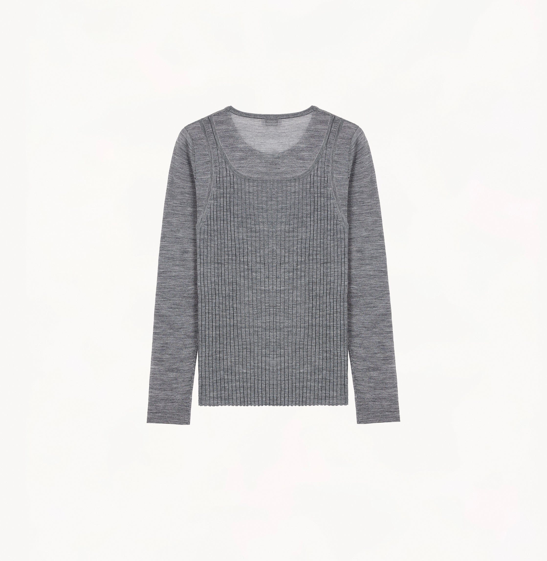 WOOL LAYERED CREWNECK TOP made by CRUSH Collection