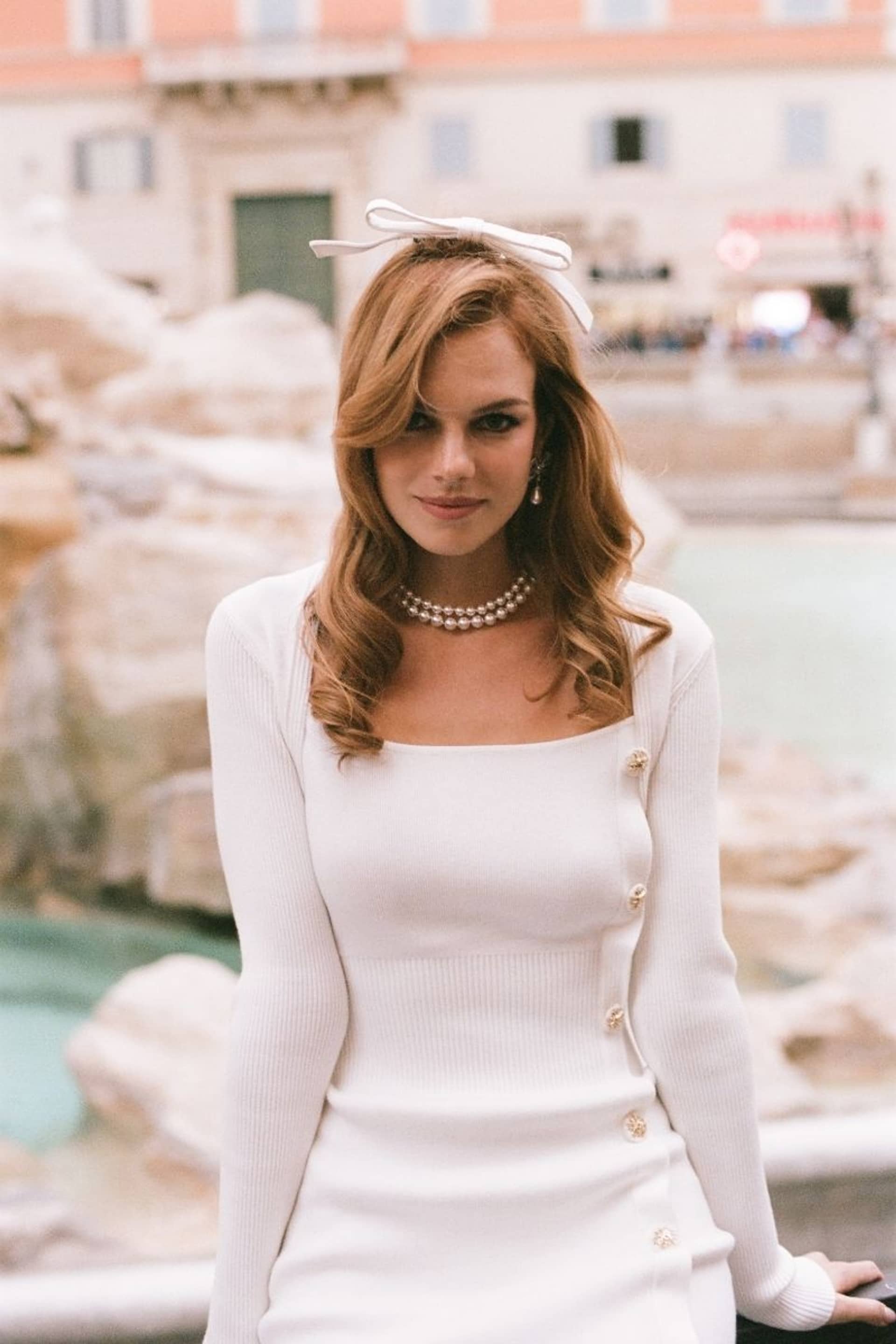 Rylee Knit Dress (White) made by Nana Jacqueline