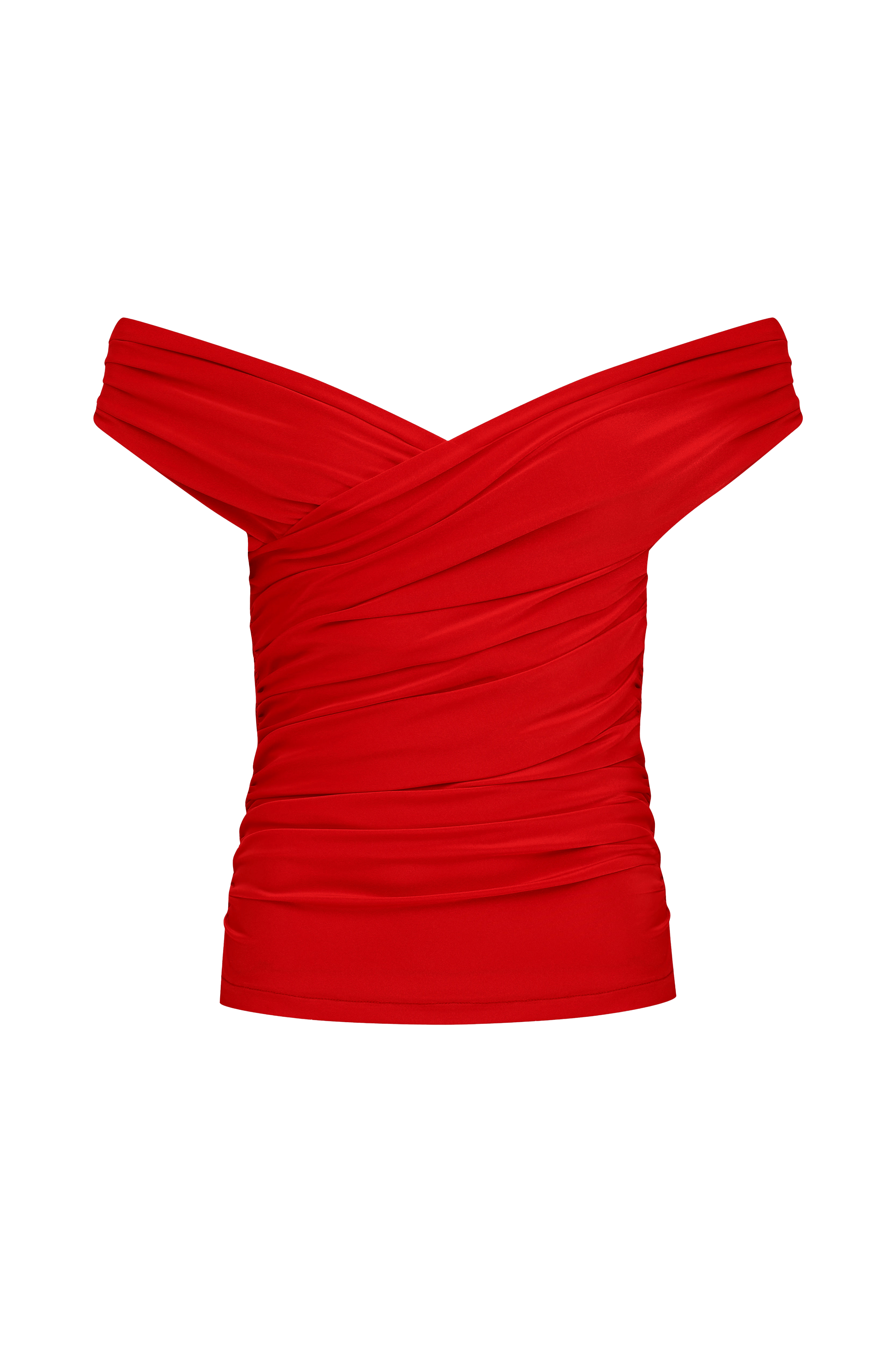 Cheri Blouse In Fiery Red made by Nazli Ceren