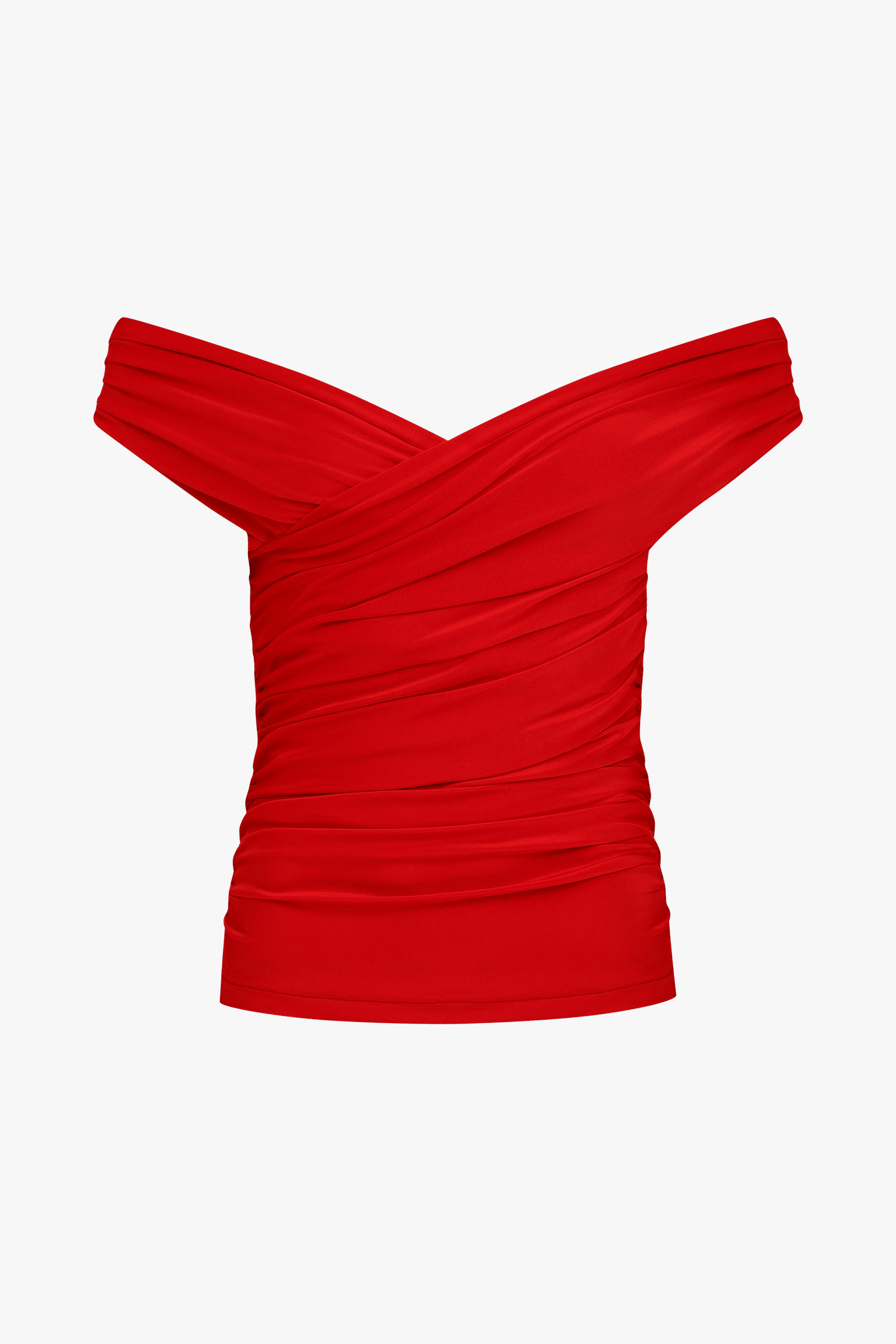 Cheri Blouse In Fiery Red made by Nazli Ceren