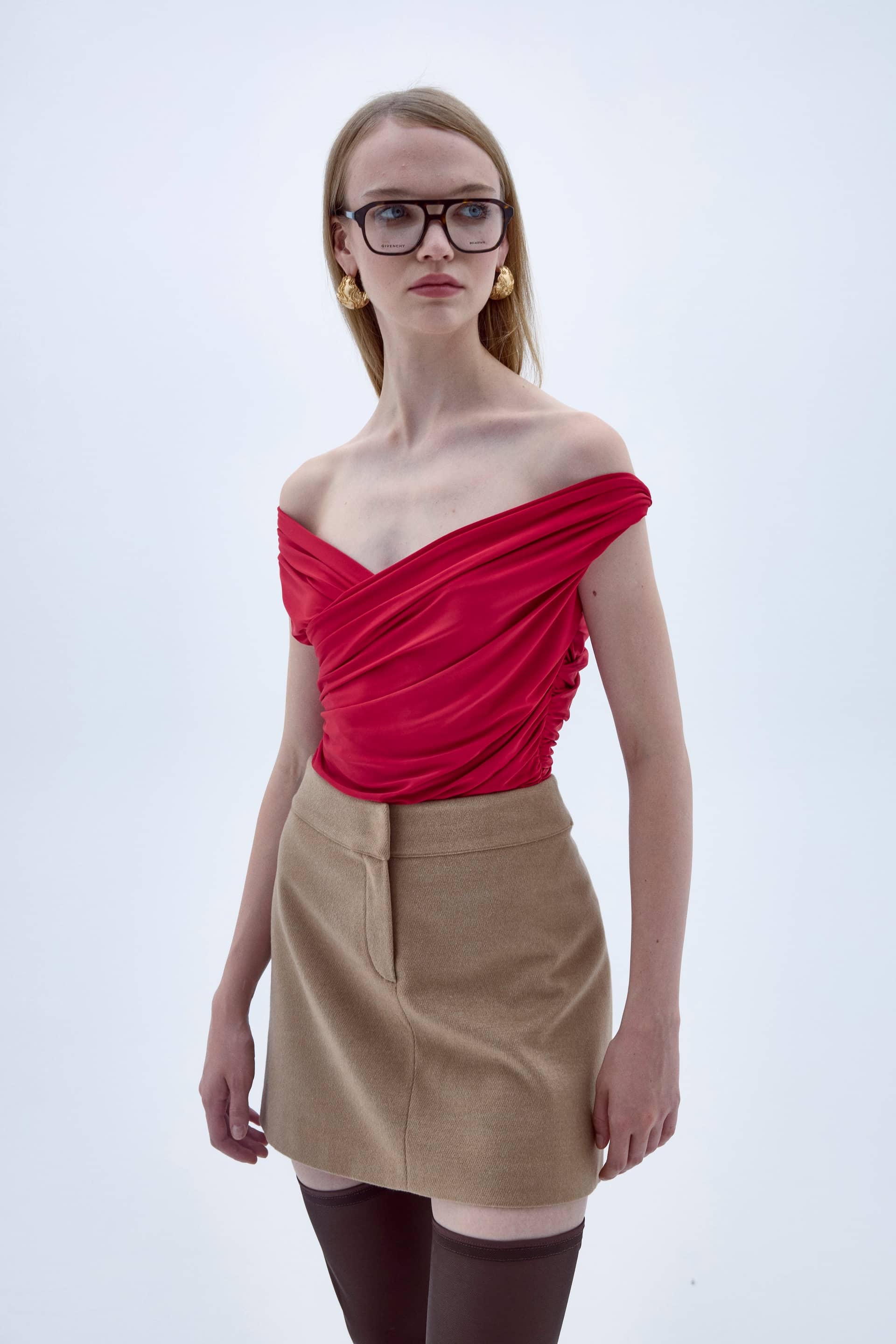 Cheri Blouse In Fiery Red made by Nazli Ceren