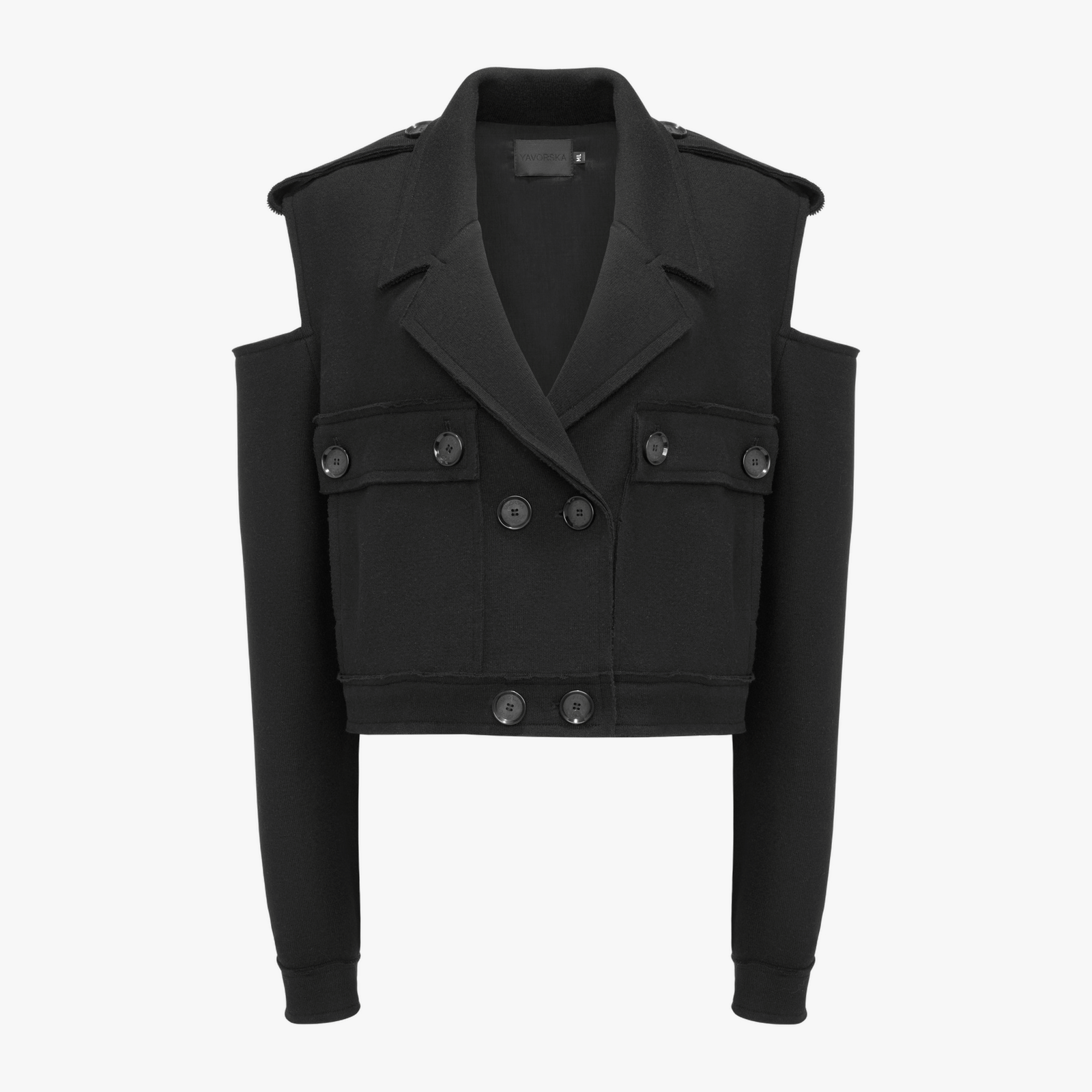 Shoulderless Wool Jacket made by YAVORSKA