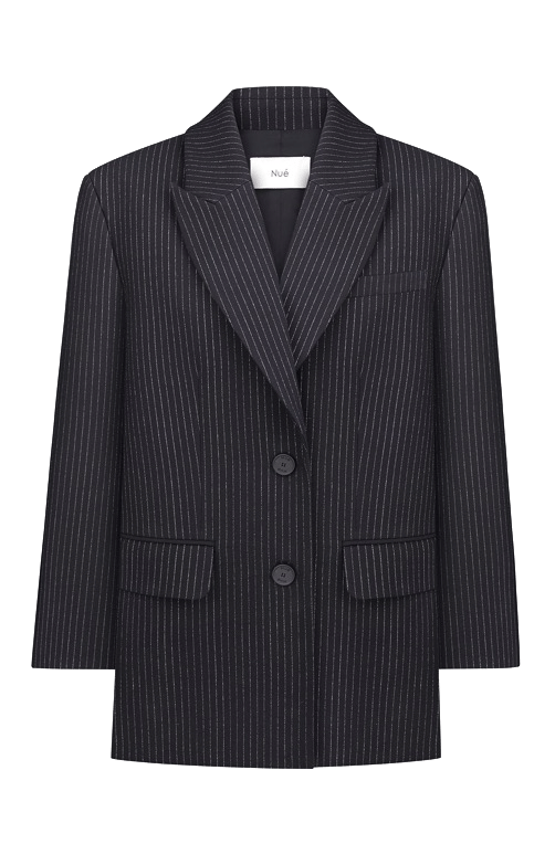 TAILORED PINSTRIPED BLAZER made by NUÉ
