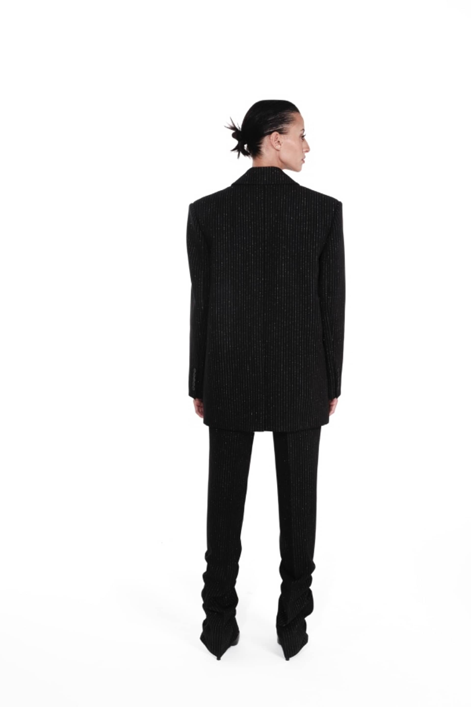 TAILORED PINSTRIPED BLAZER made by NUÉ